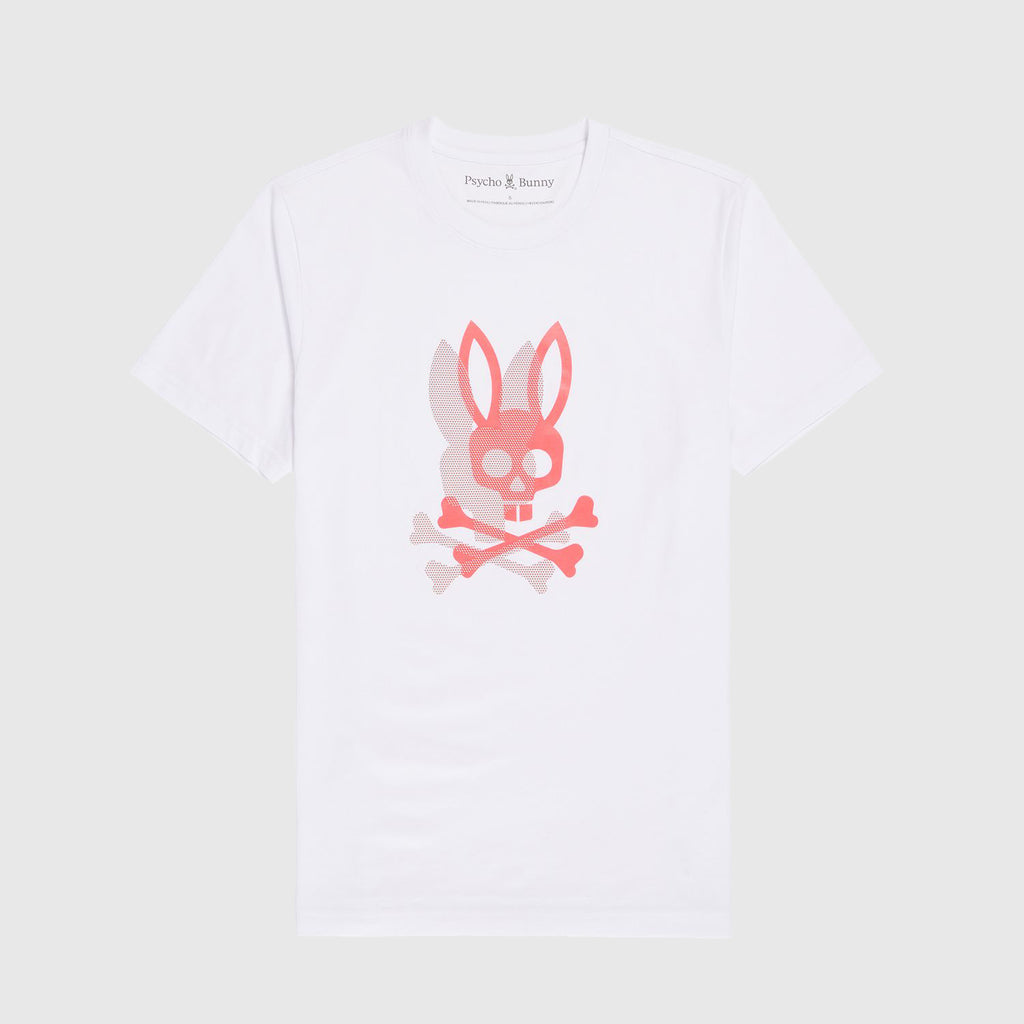 Men's Psycho Bunny Chicago HD Dotted Graphic Tee White