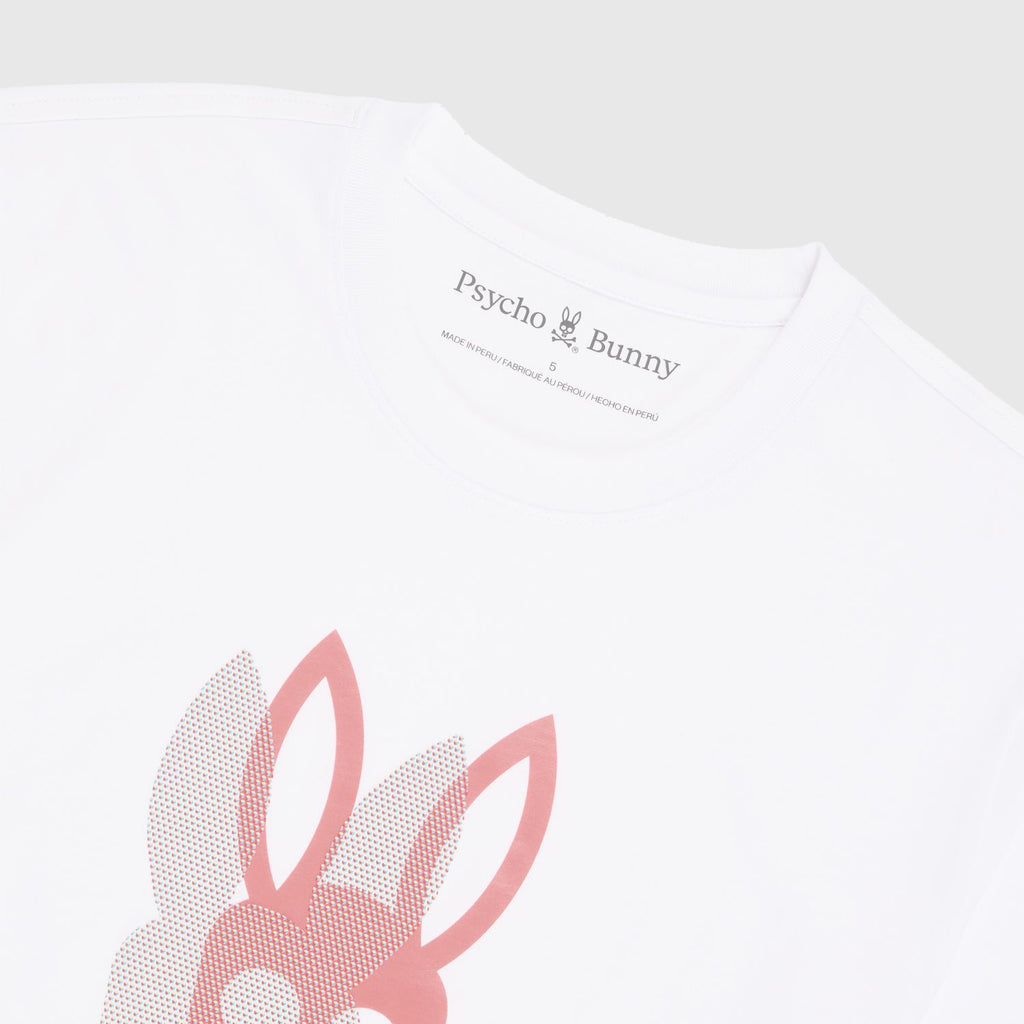 Men's Psycho Bunny Chicago HD Dotted Graphic Tee White