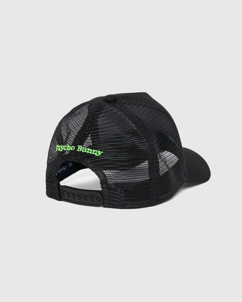 Men's Psycho Bunny Coleman Trucker Cap Black