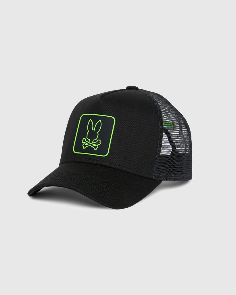 Men's Psycho Bunny Coleman Trucker Cap Black