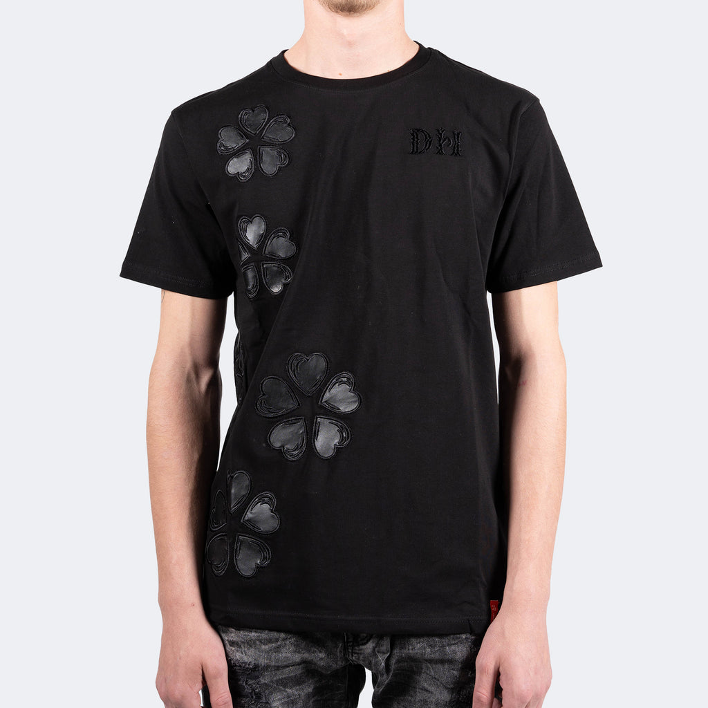 Men's TWO MILL TWENTY Flower Blossom Patch T-Shirt Black