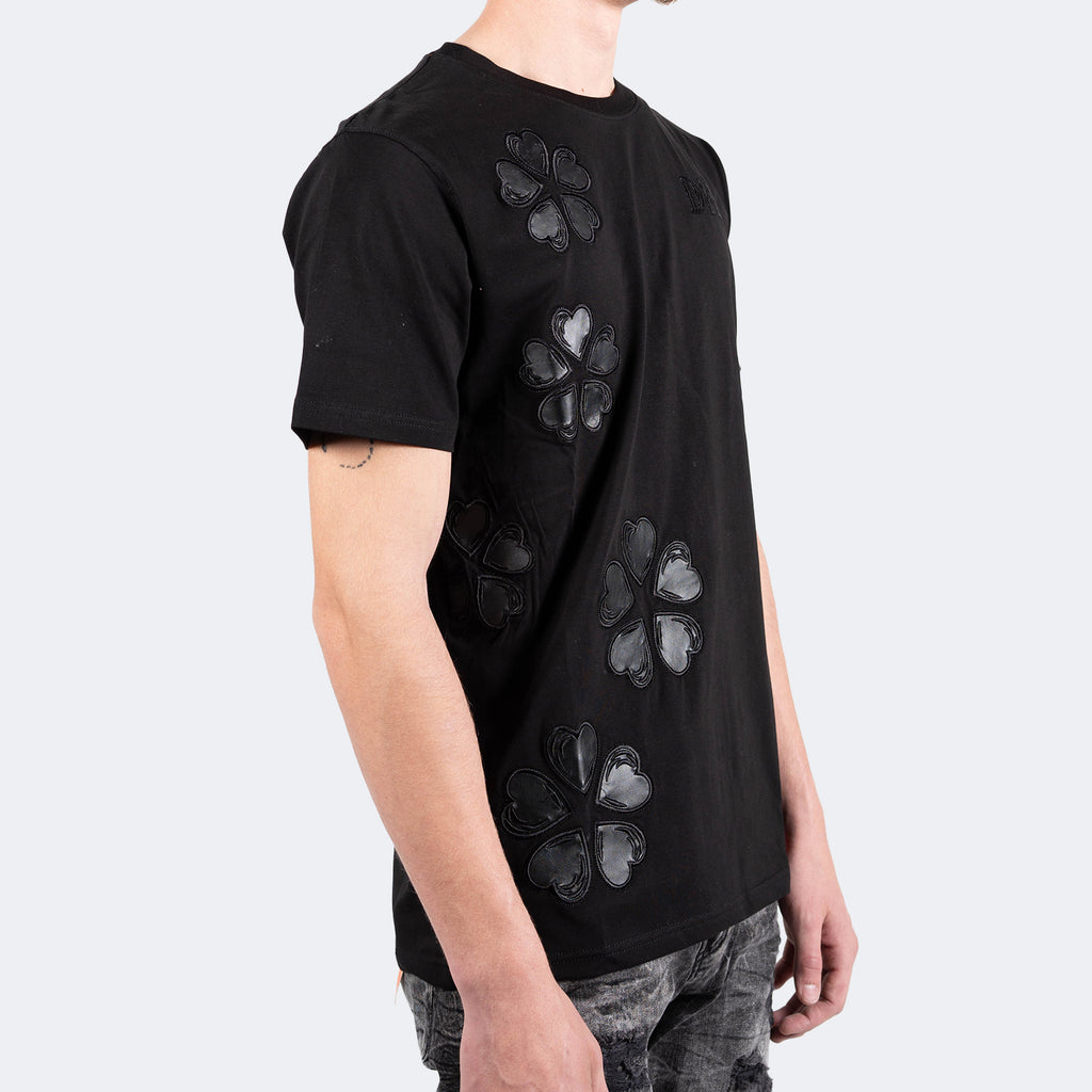 Men's TWO MILL TWENTY Flower Blossom Patch T-Shirt Black