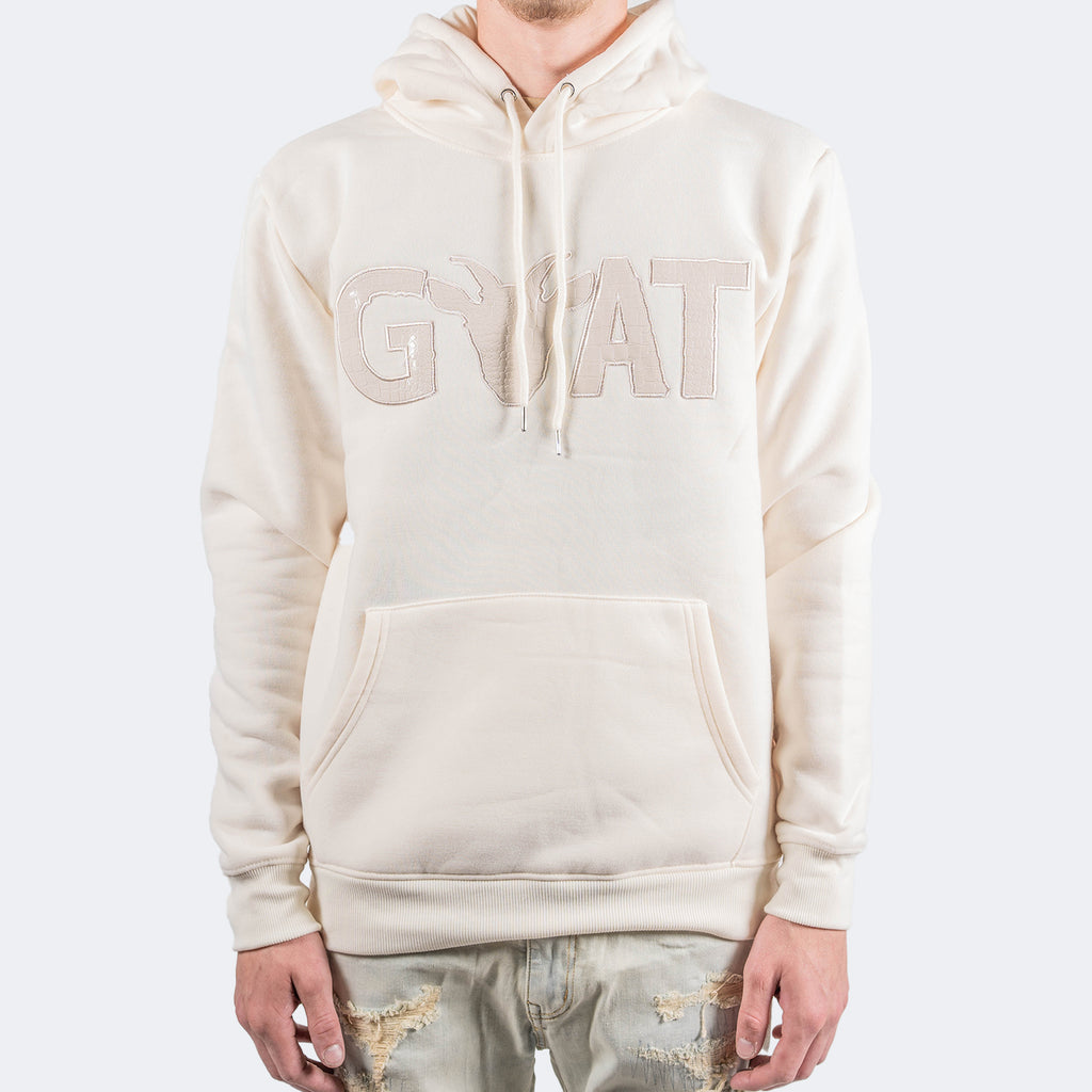 Men's TWO MILL TWENTY GOAT Cream Fleece Hoodie Off White