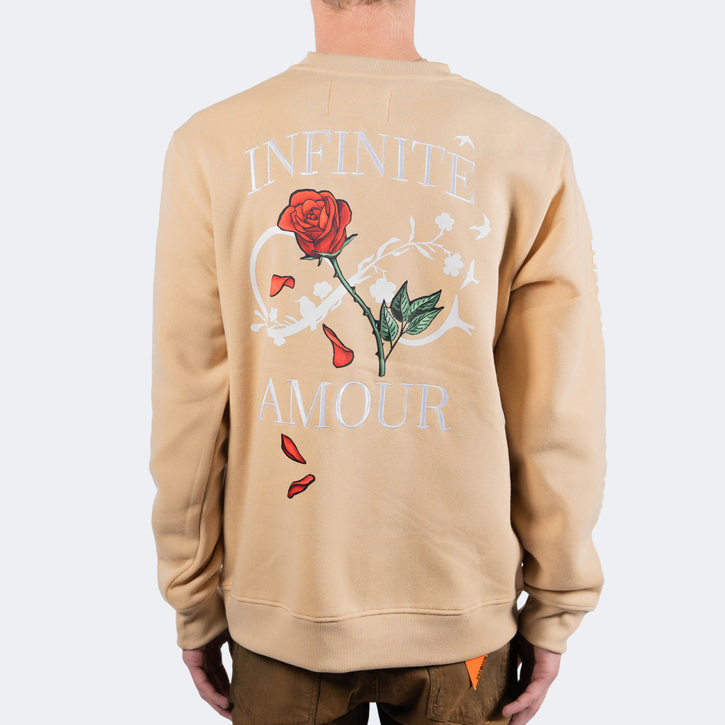 Men's TWO MILL TWENTY Infinity Rose Vows Sweatshirt Khaki