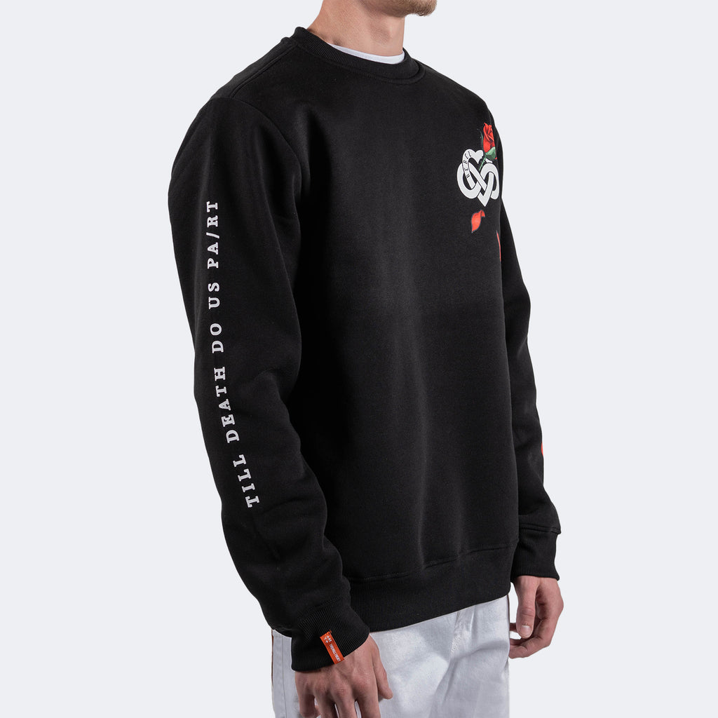 Men's TWO MILL TWENTY Infinity Rose Vows Sweatshirt Black