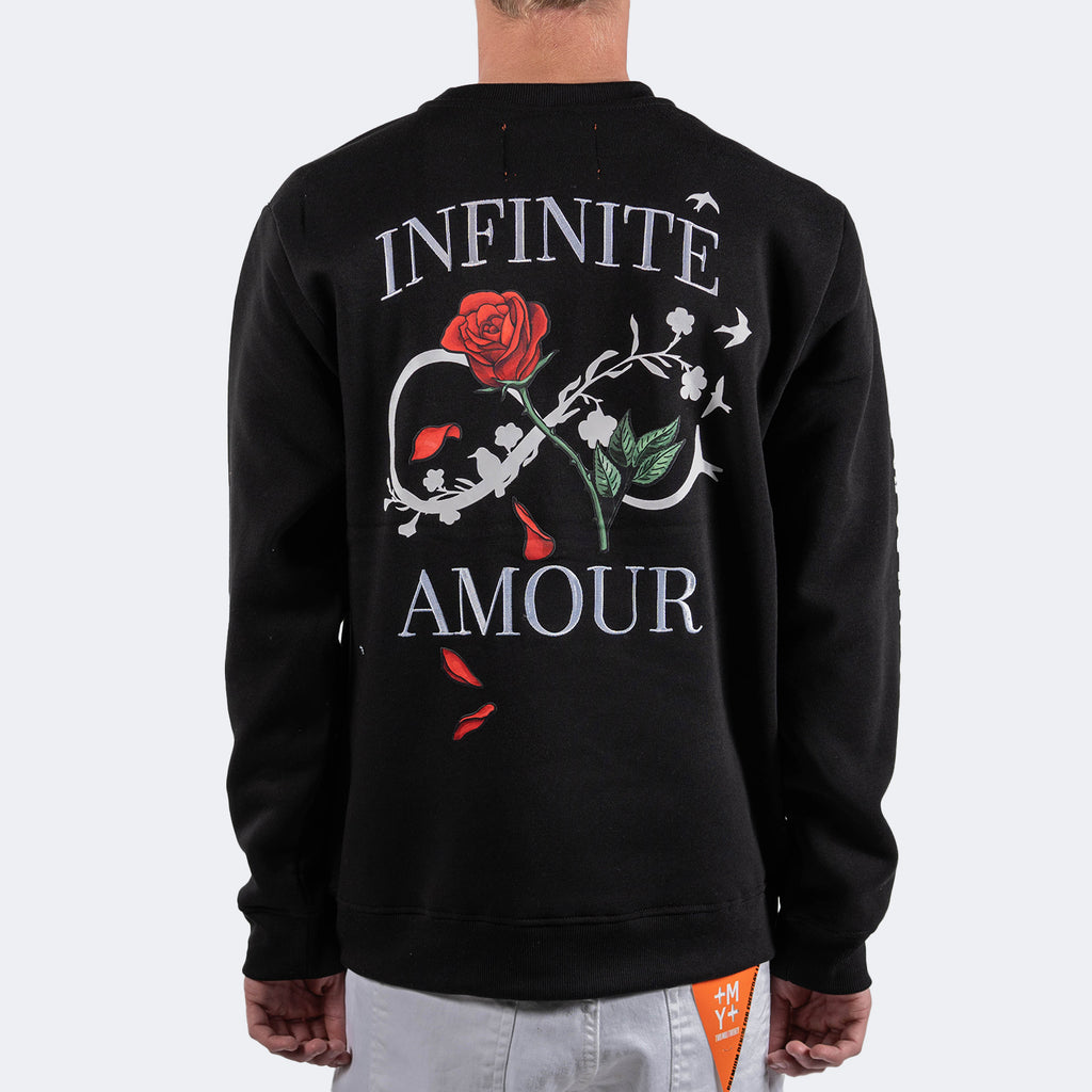 Men's TWO MILL TWENTY Infinity Rose Vows Sweatshirt Black