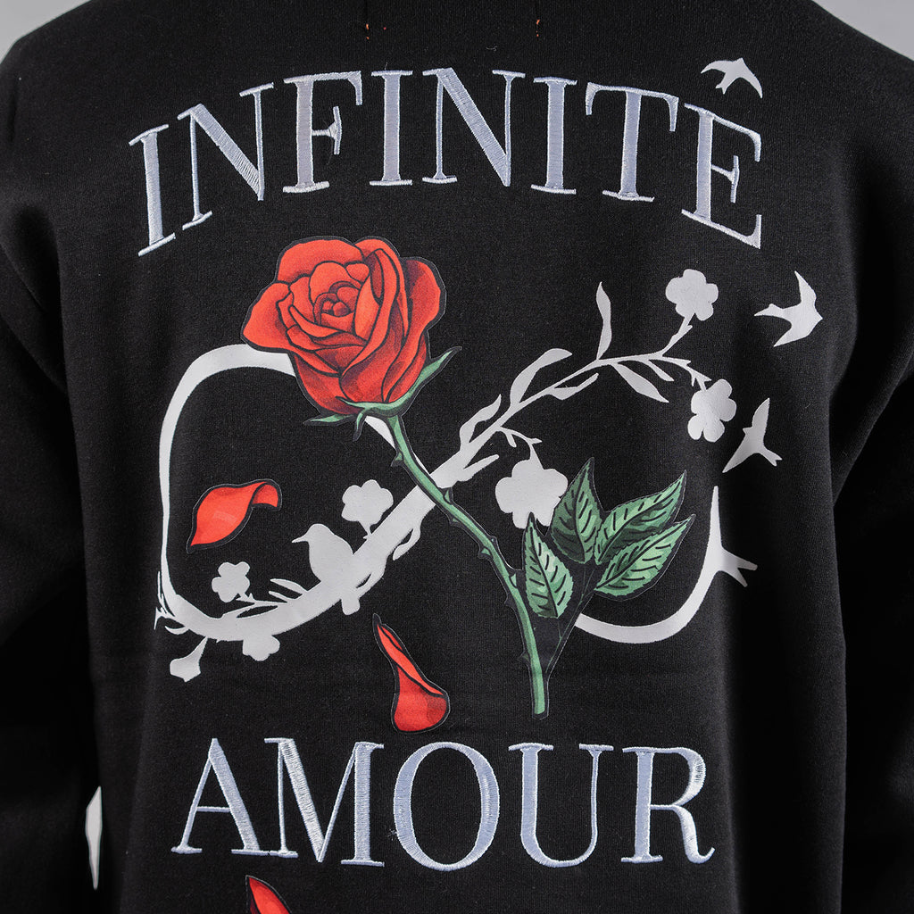 Men's TWO MILL TWENTY Infinity Rose Vows Sweatshirt Black