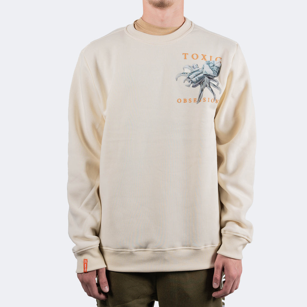 Men's TWO MILL TWENTY Cash Money Origami Scorpion Sweatshirt Off White