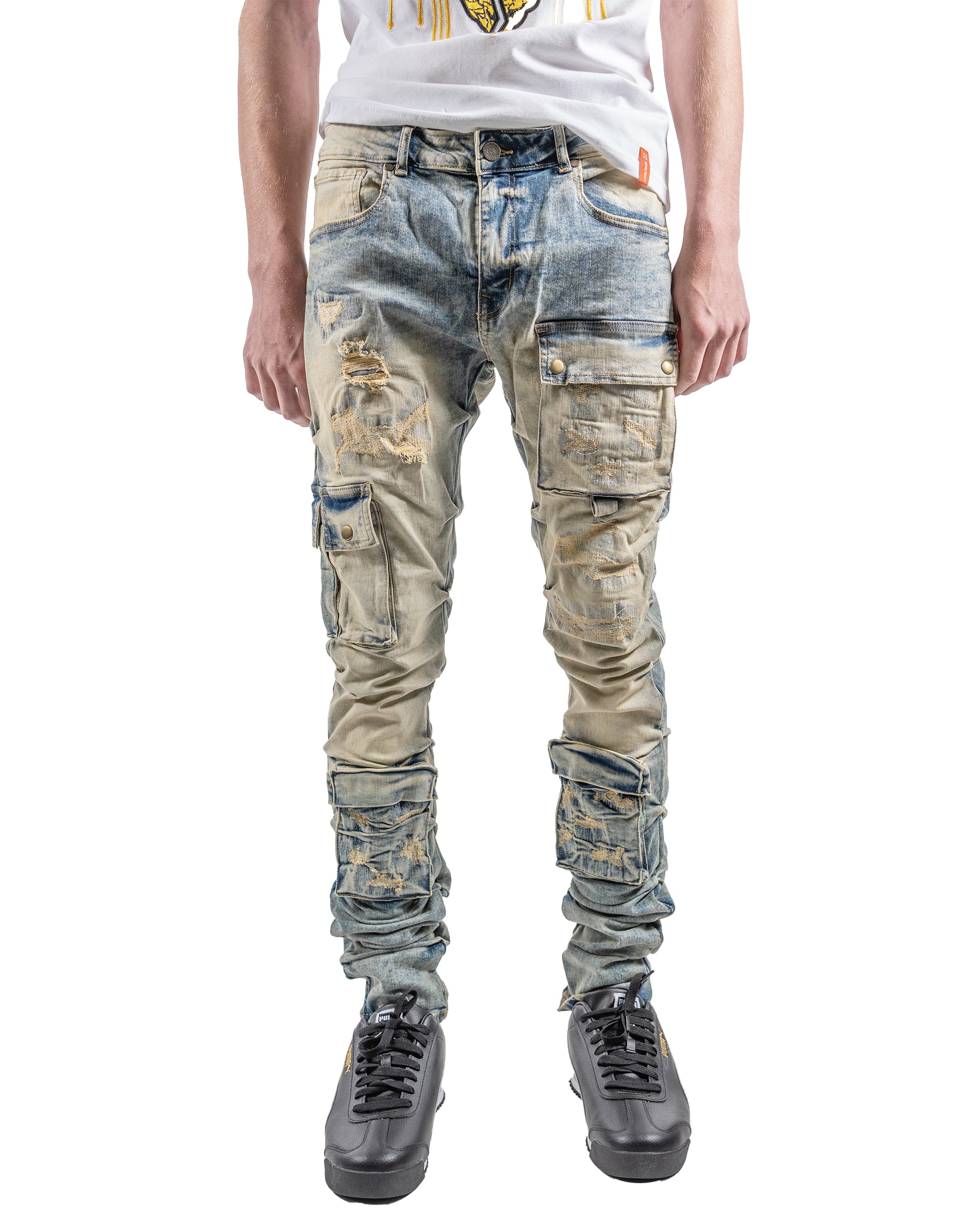 Men's TWO MILL TWENTY Cargo Skinny Stacked Jeans