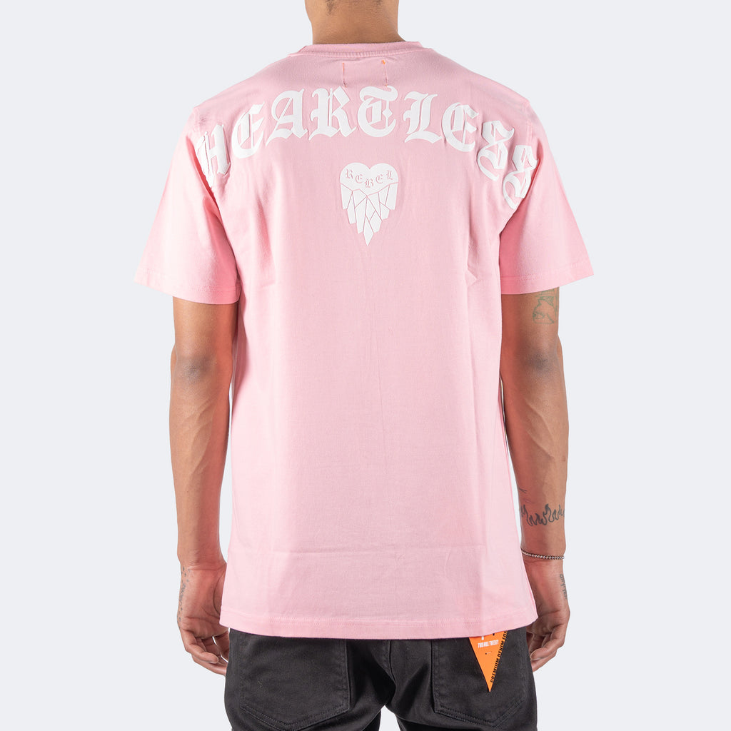 Men's TWO MILL TWENTY Cold Hearted Puffy Graphic Tee Light Pink