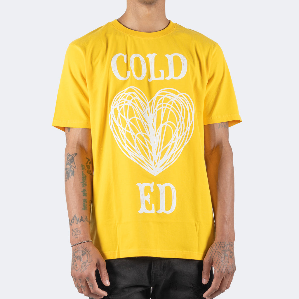 Men's TWO MILL TWENTY Cold Hearted Puffy Graphic Tee Gold