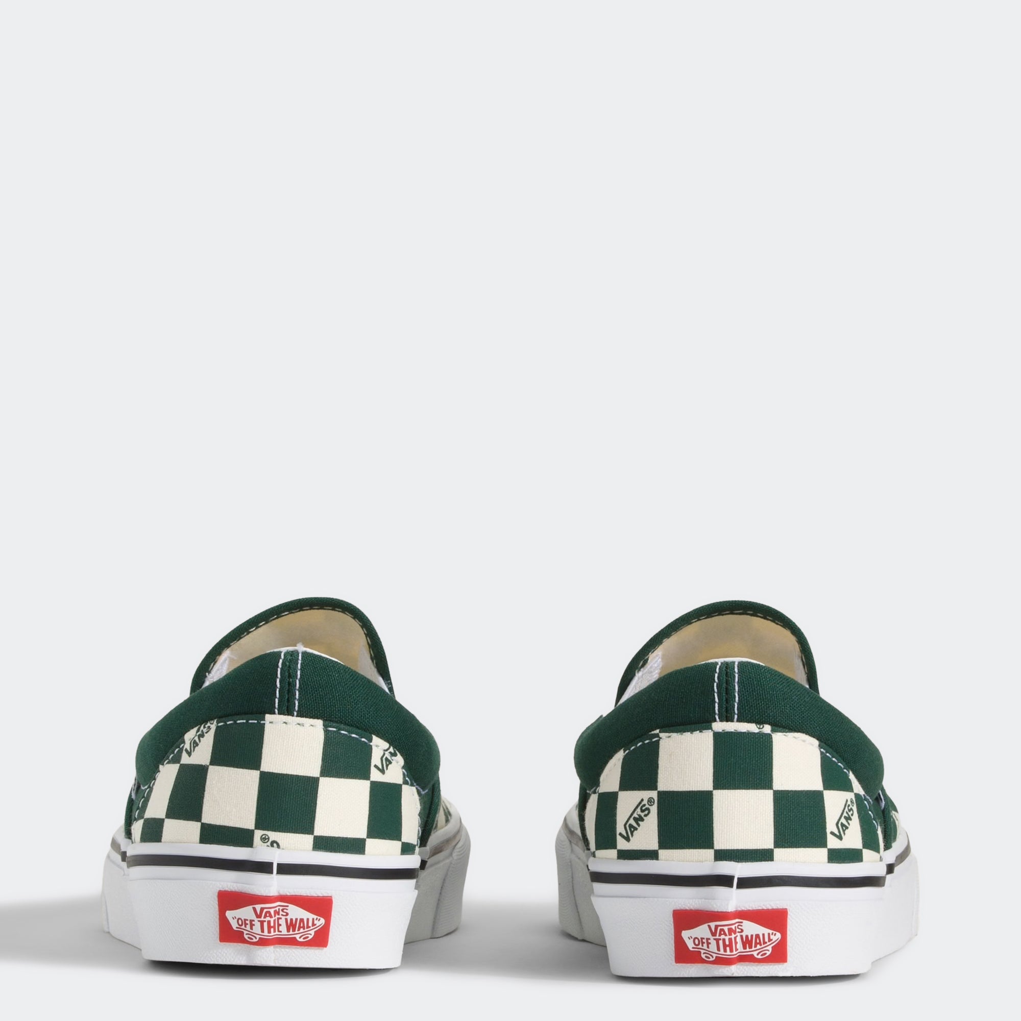 Men's Vans Classic Slip-On Checkerboard Shoes Emerald Green