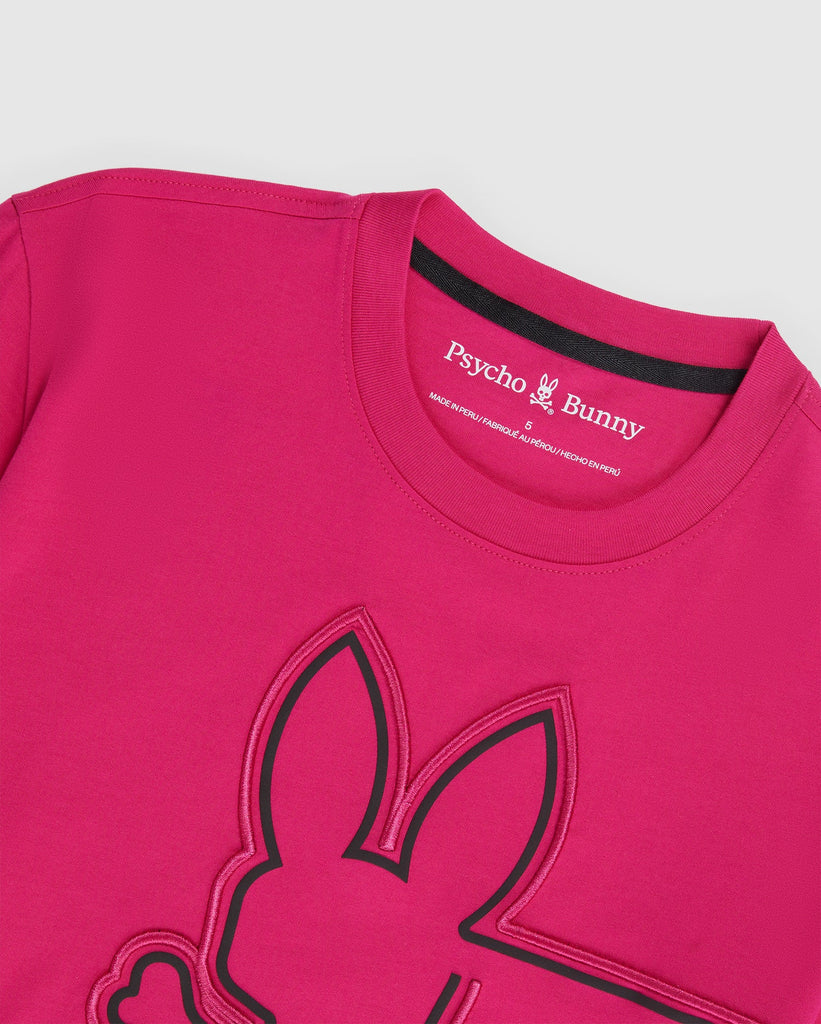 Men's Psycho Bunny Chester Embroidered Graphic Tee Pink Peacock