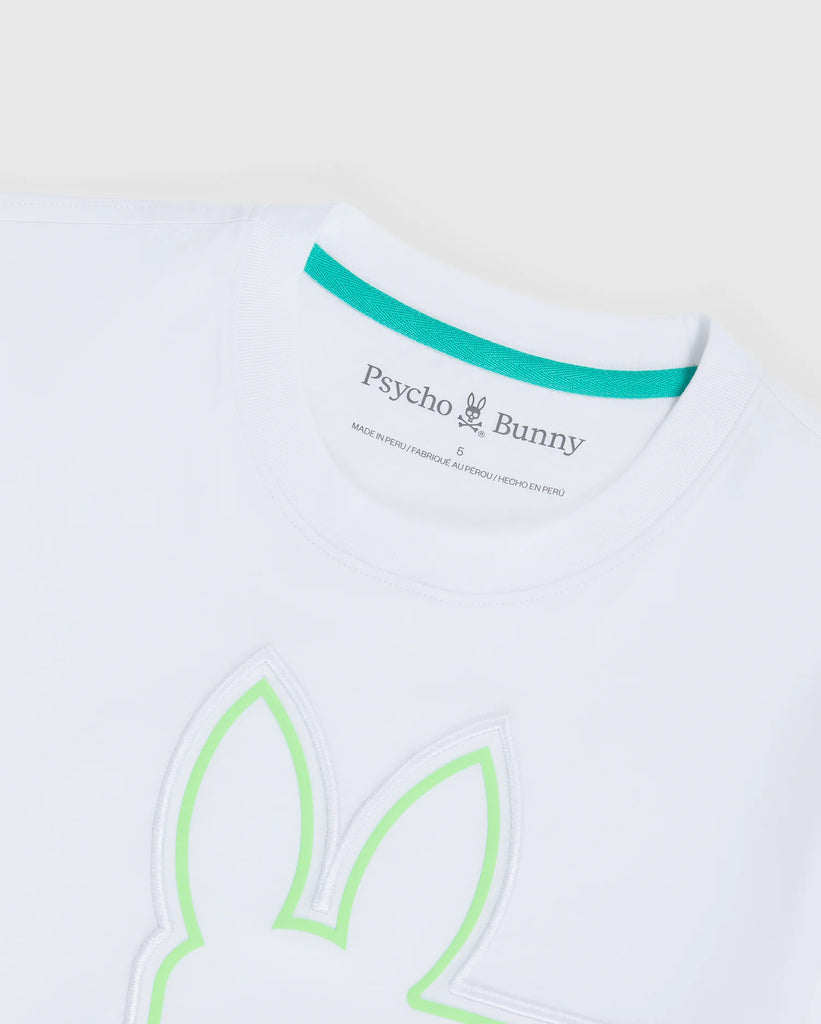 Men's Psycho Bunny Chester Embroidered Graphic Tee White