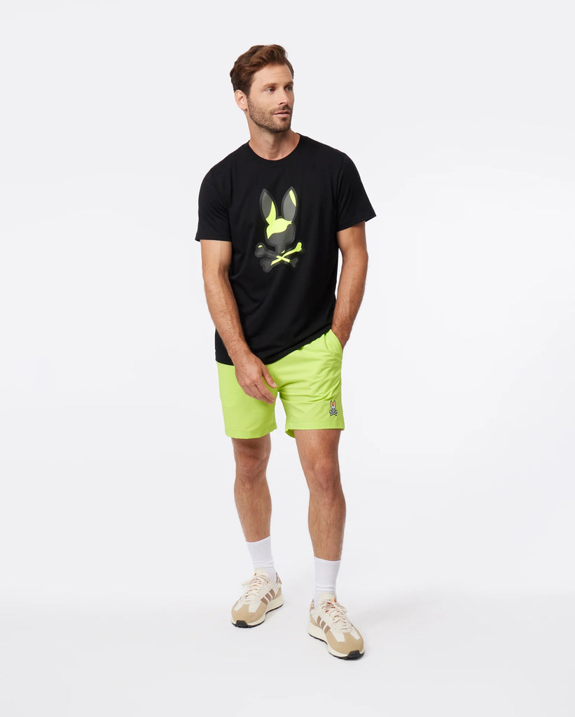 Men's Psycho Bunny Plano Camo Print Graphic Tee Black