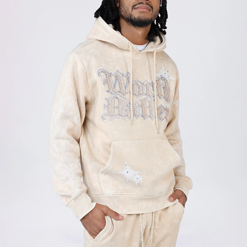 Men's Smoke Rise Rhinestone Dystopia Hoodie Clay