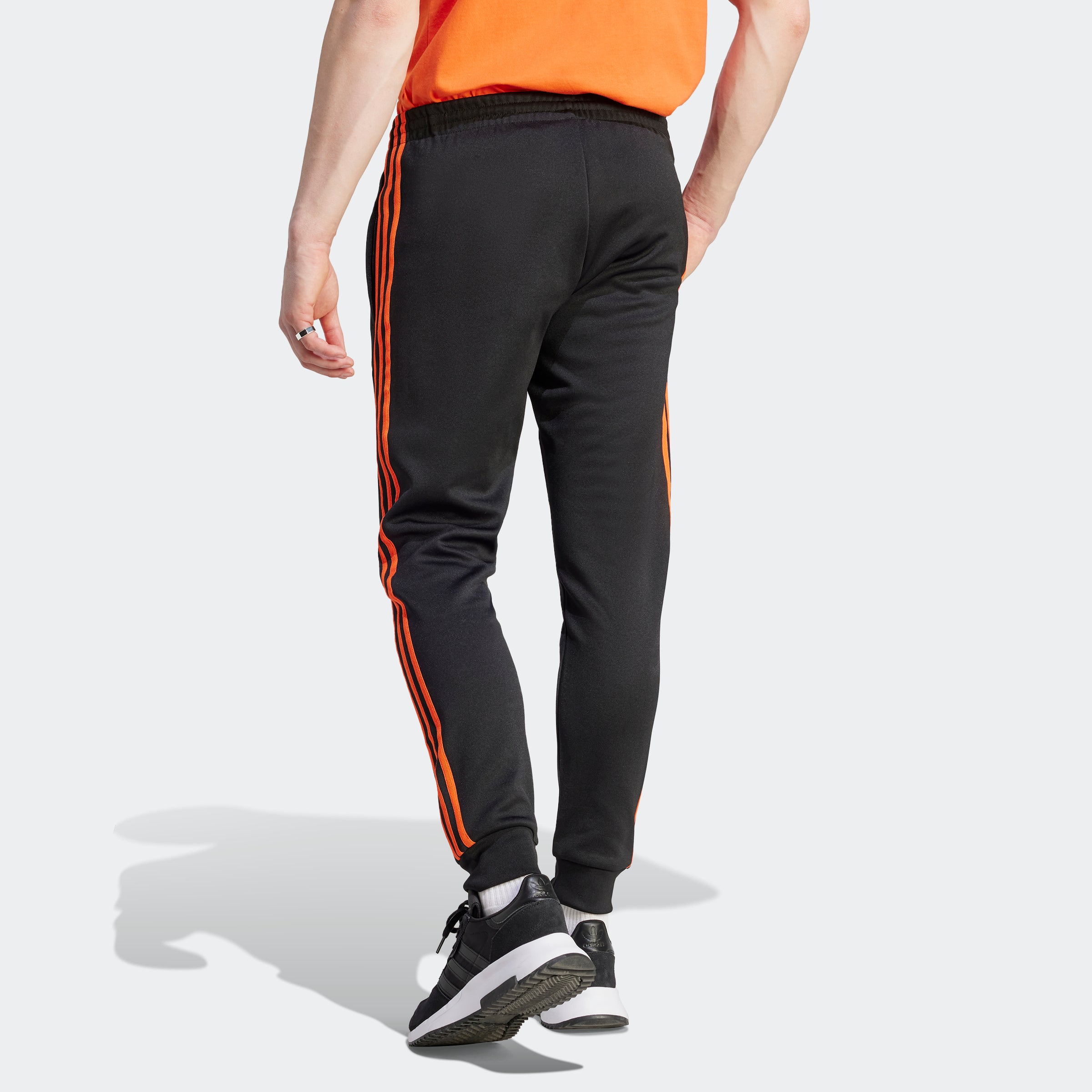 Black SST Sports Classics Track Orange Pants Chicago City | adidas