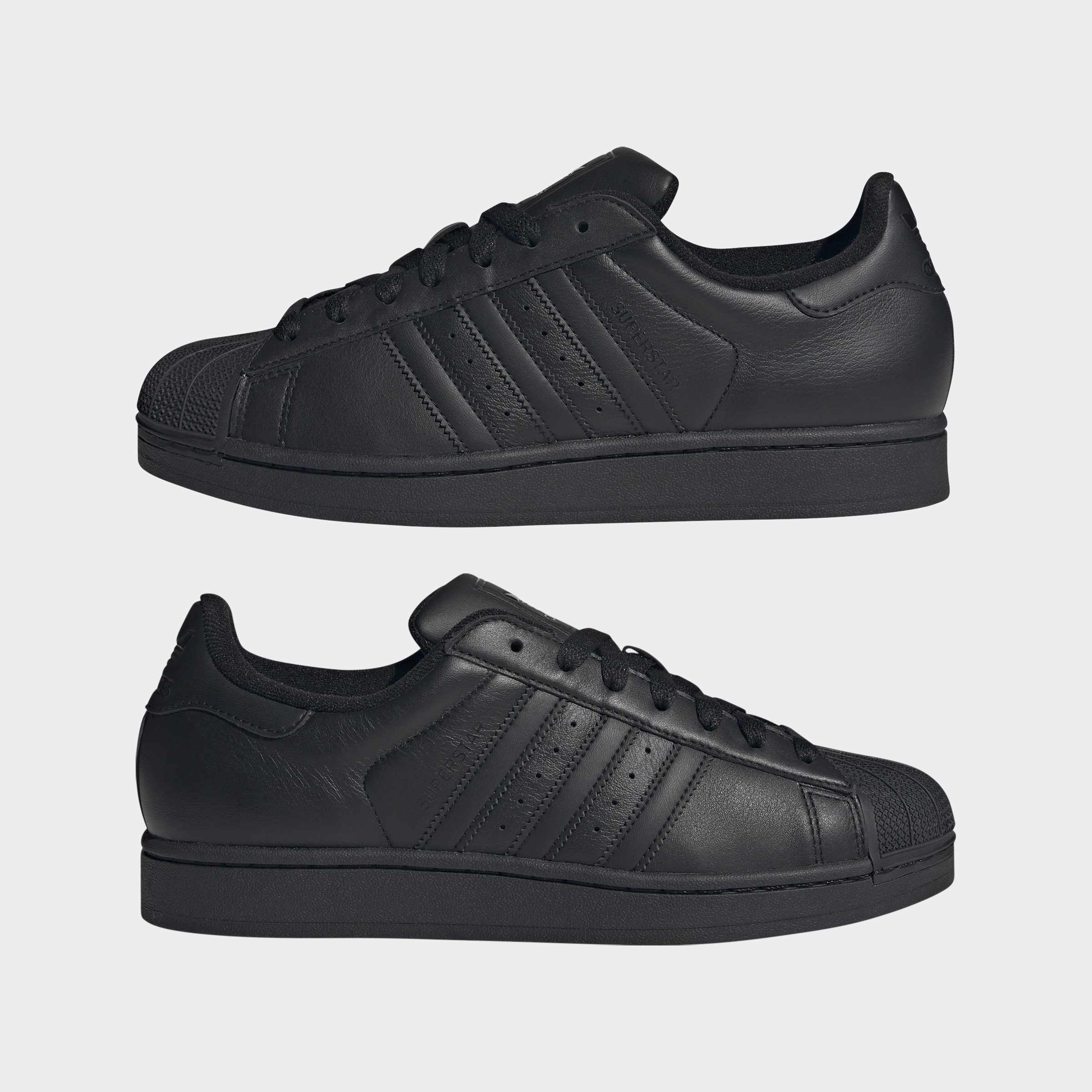Men's adidas Originals Superstar II Shoes Triple Black