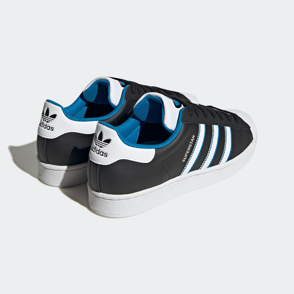 Men's adidas Originals Superstar Shoes Black/White/Blue