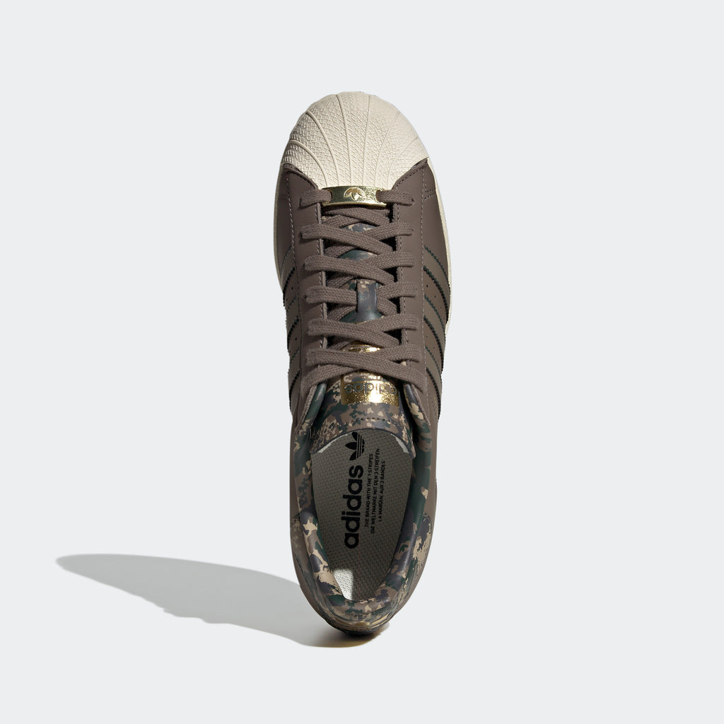 Men's adidas Originals Superstar Shoes Blanch Brown