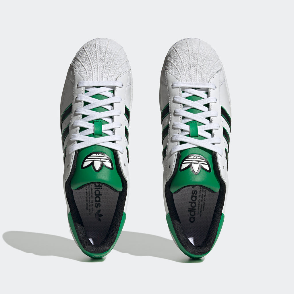 Men's adidas Originals Superstar Shoes White/Black/Green