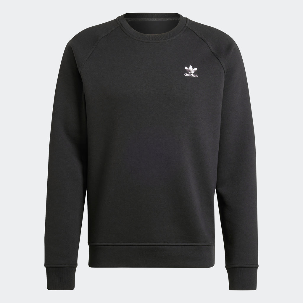 Men's adidas Originals Trefoil Essentials Crew Sweatshirt Black