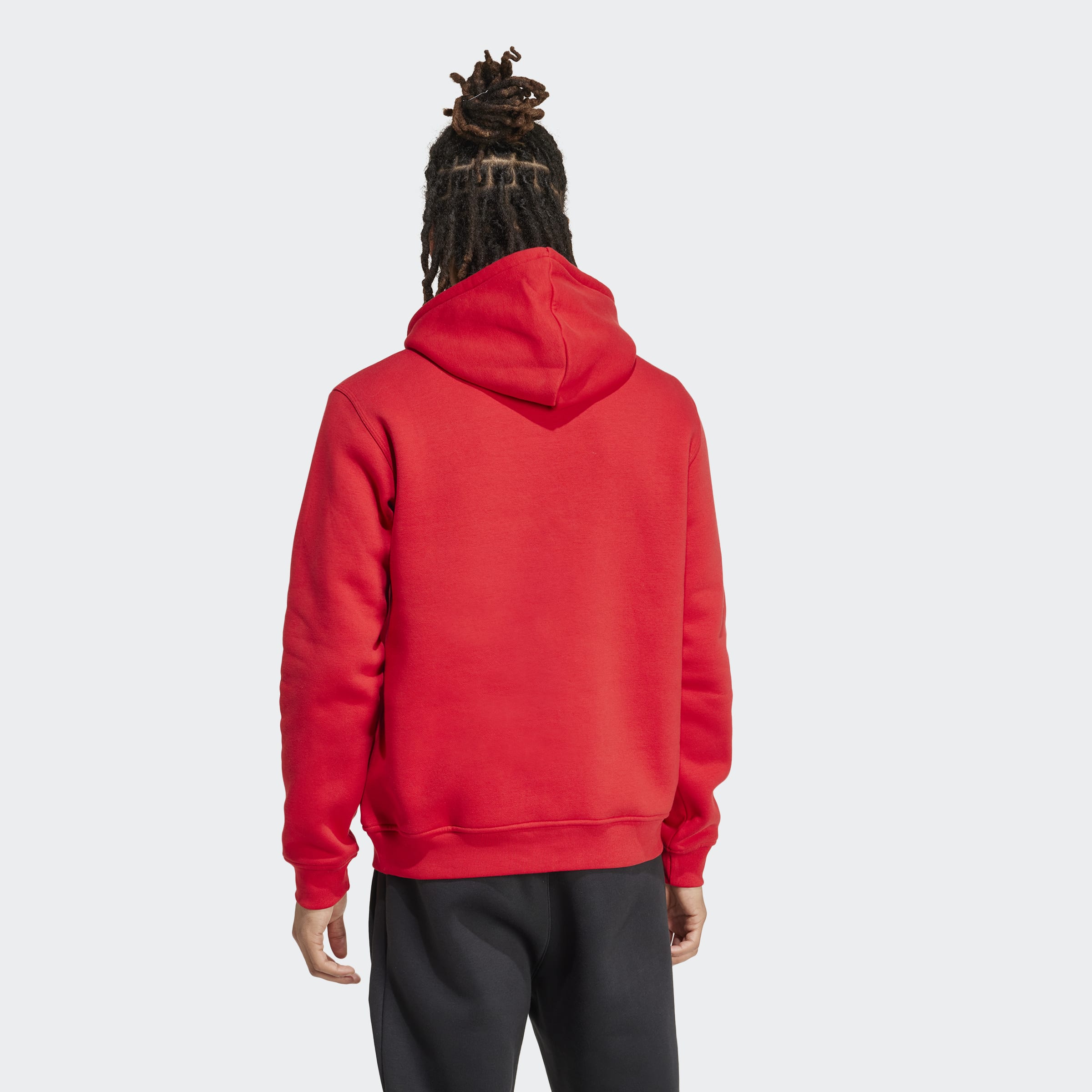 Men's adidas Originals Trefoil Essentials Hoodie Better Scarlet