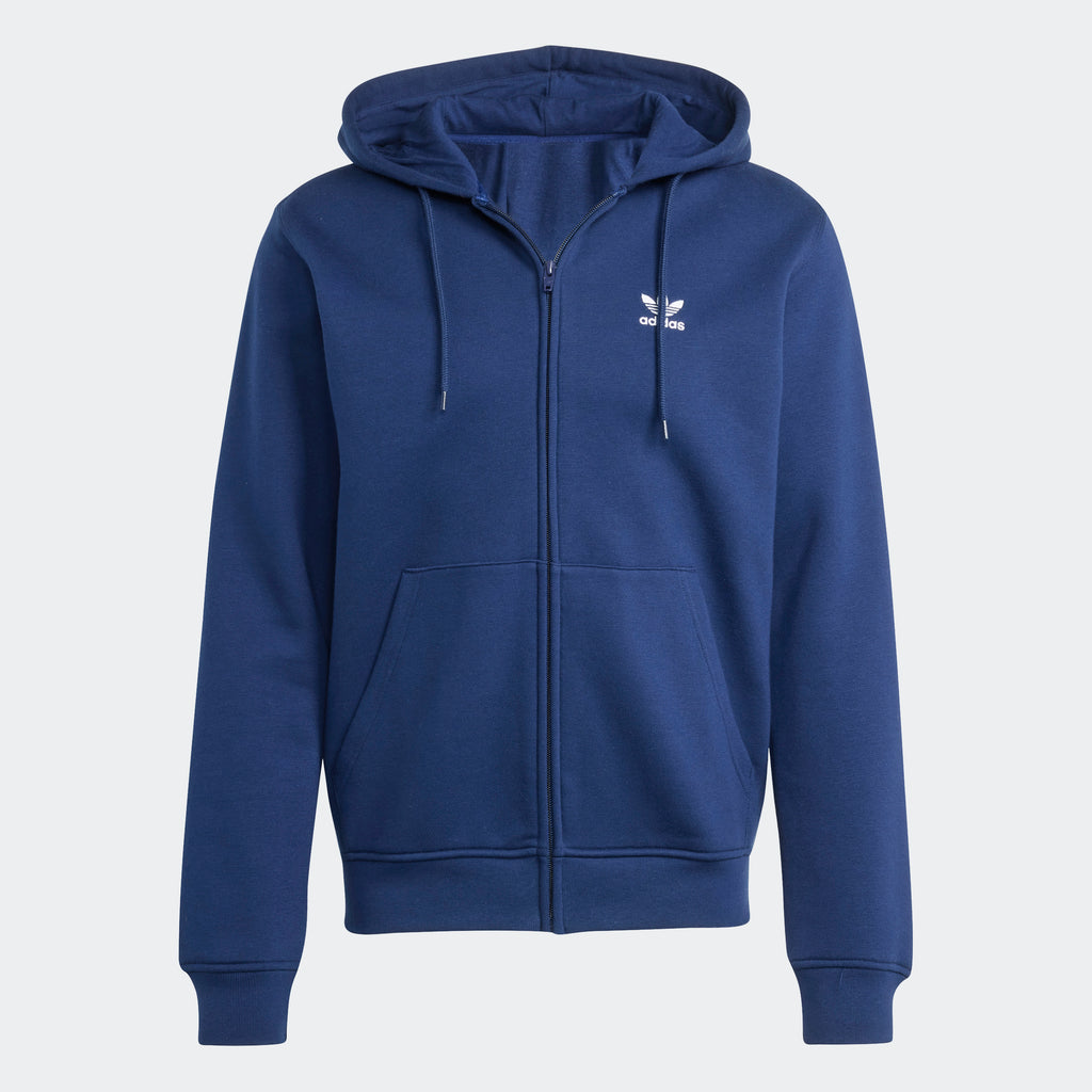 Men's adidas Originals Trefoil Essentials Hoodie Night Indigo