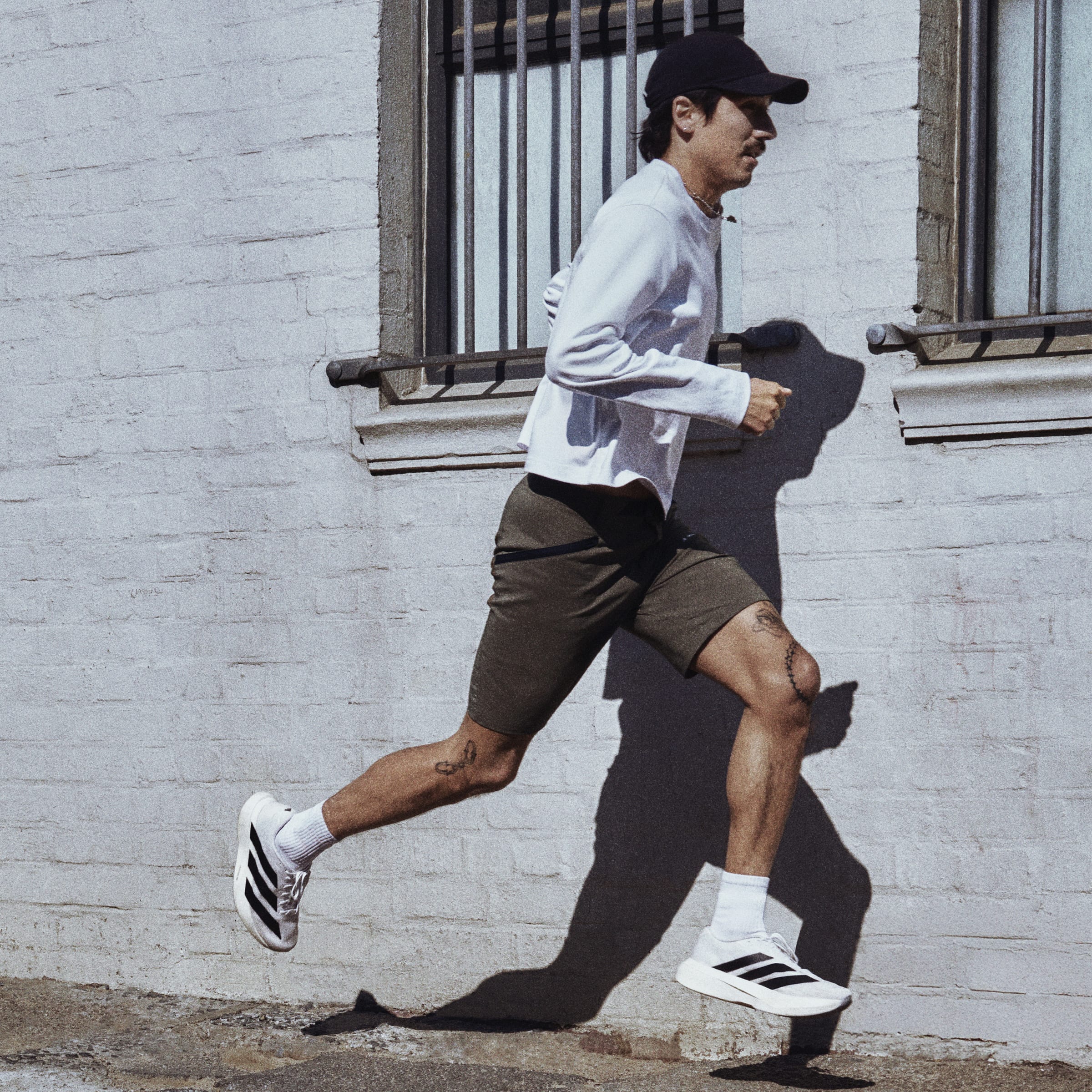 Men's adidas Running Adizero Evo SL Shoes Cloud White / Core Black / Cloud White