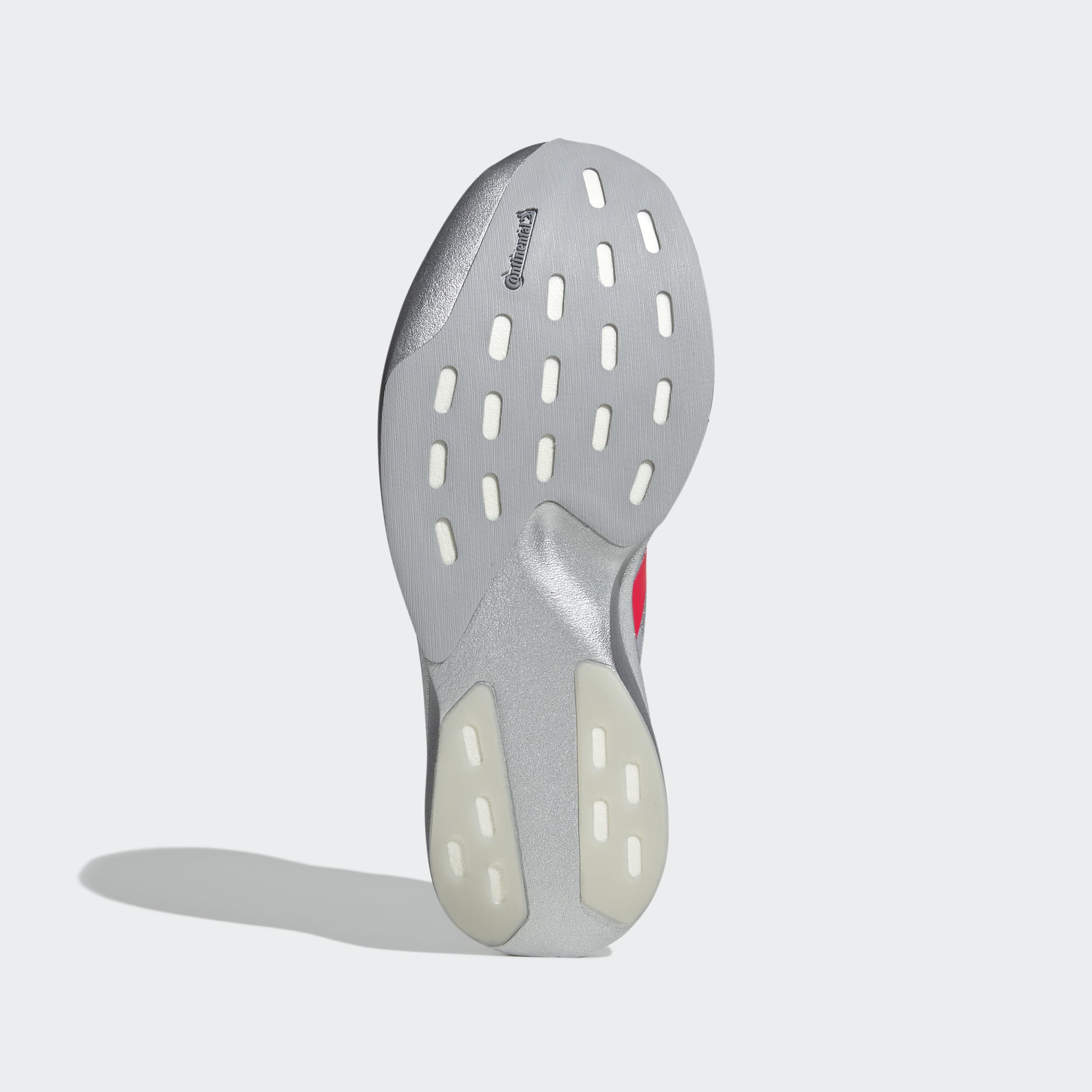 Men's adidas Running Adizero Evo SL Shoes Silver Metallic / Lucid Red