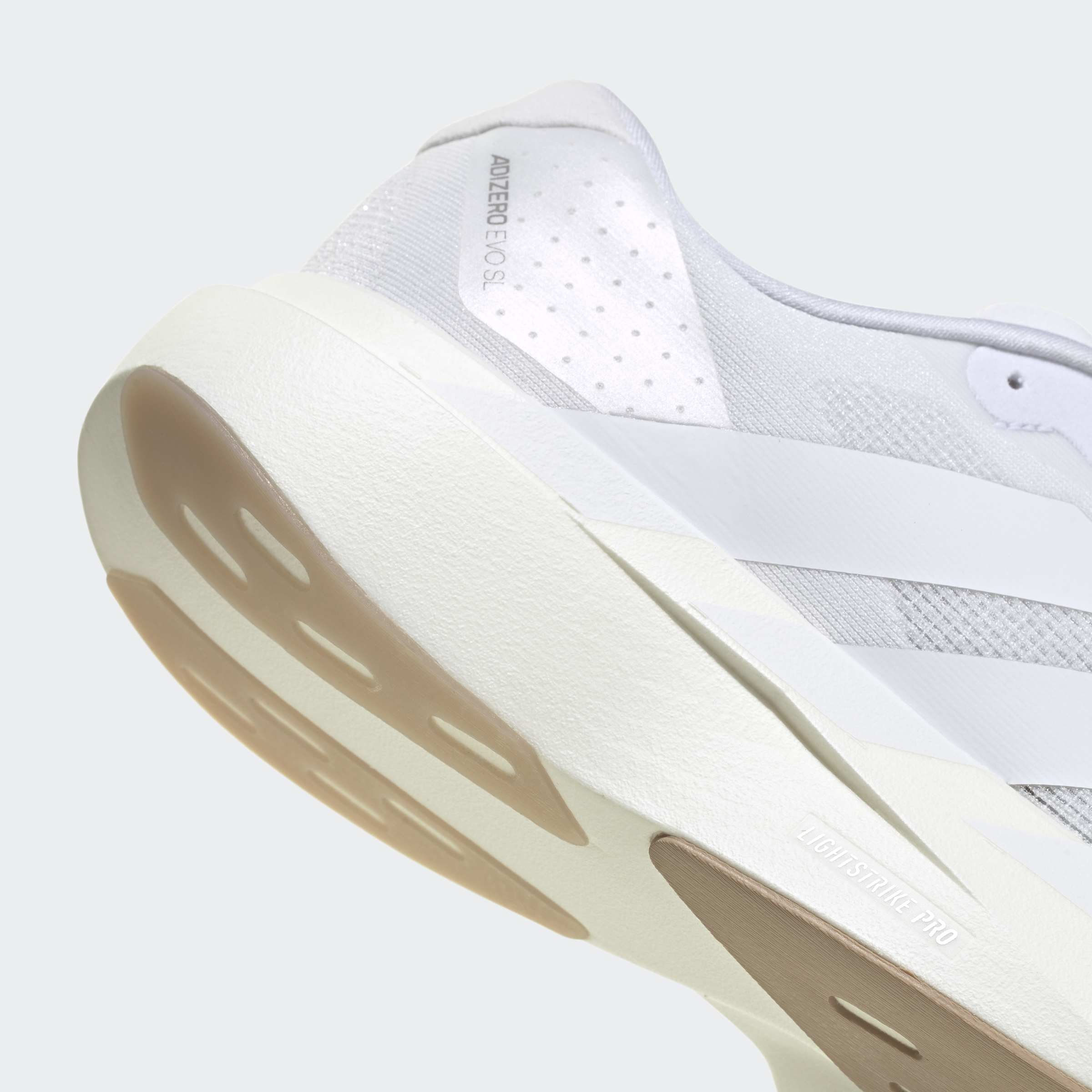 Men's adidas Running Adizero Evo SL Shoes White / Warm Sandstone