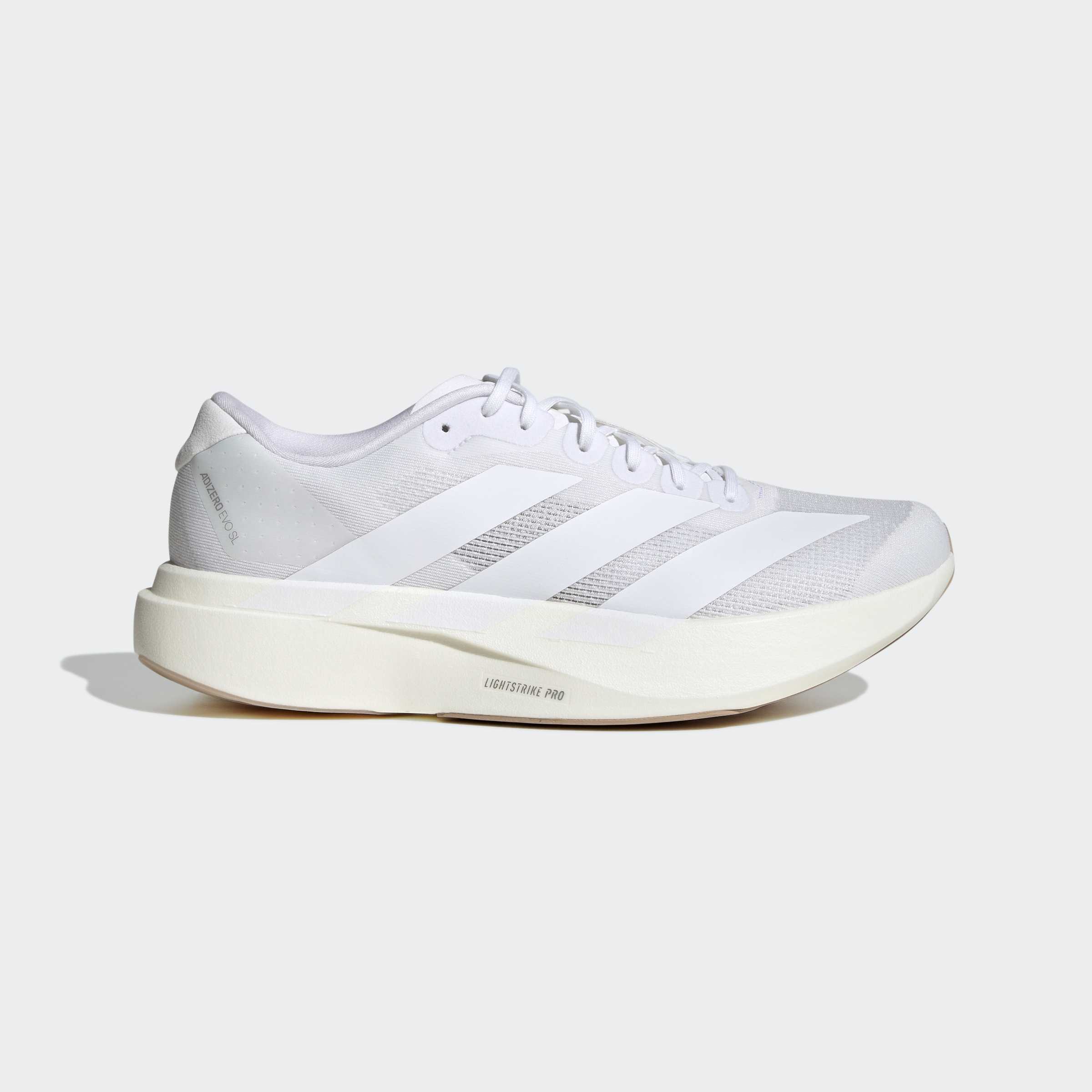 Men's adidas Running Adizero Evo SL Shoes White / Warm Sandstone