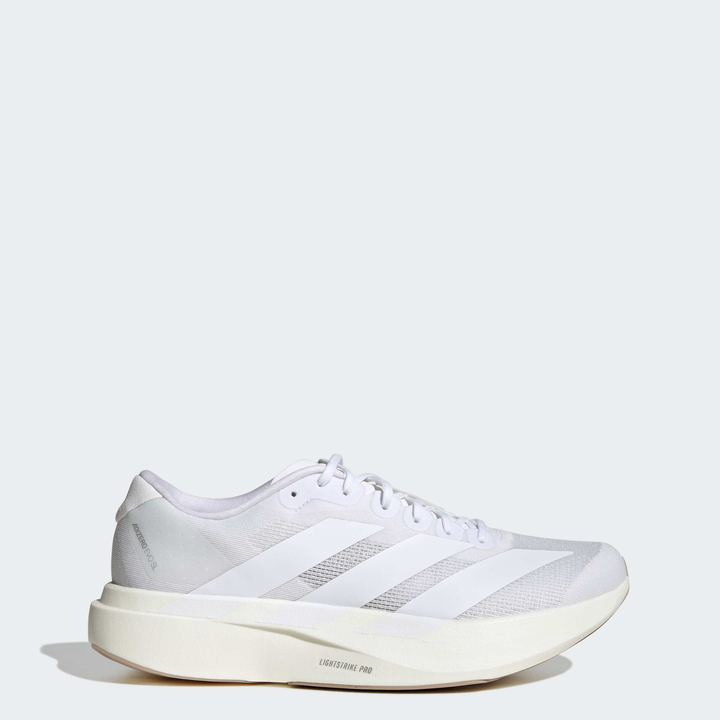 Men's adidas Running Adizero Evo SL Shoes White / Warm Sandstone