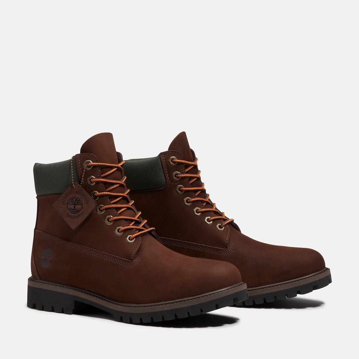 Men's Timberland Heritage 6-Inch Waterproof Boot Dark Brown Nubuck