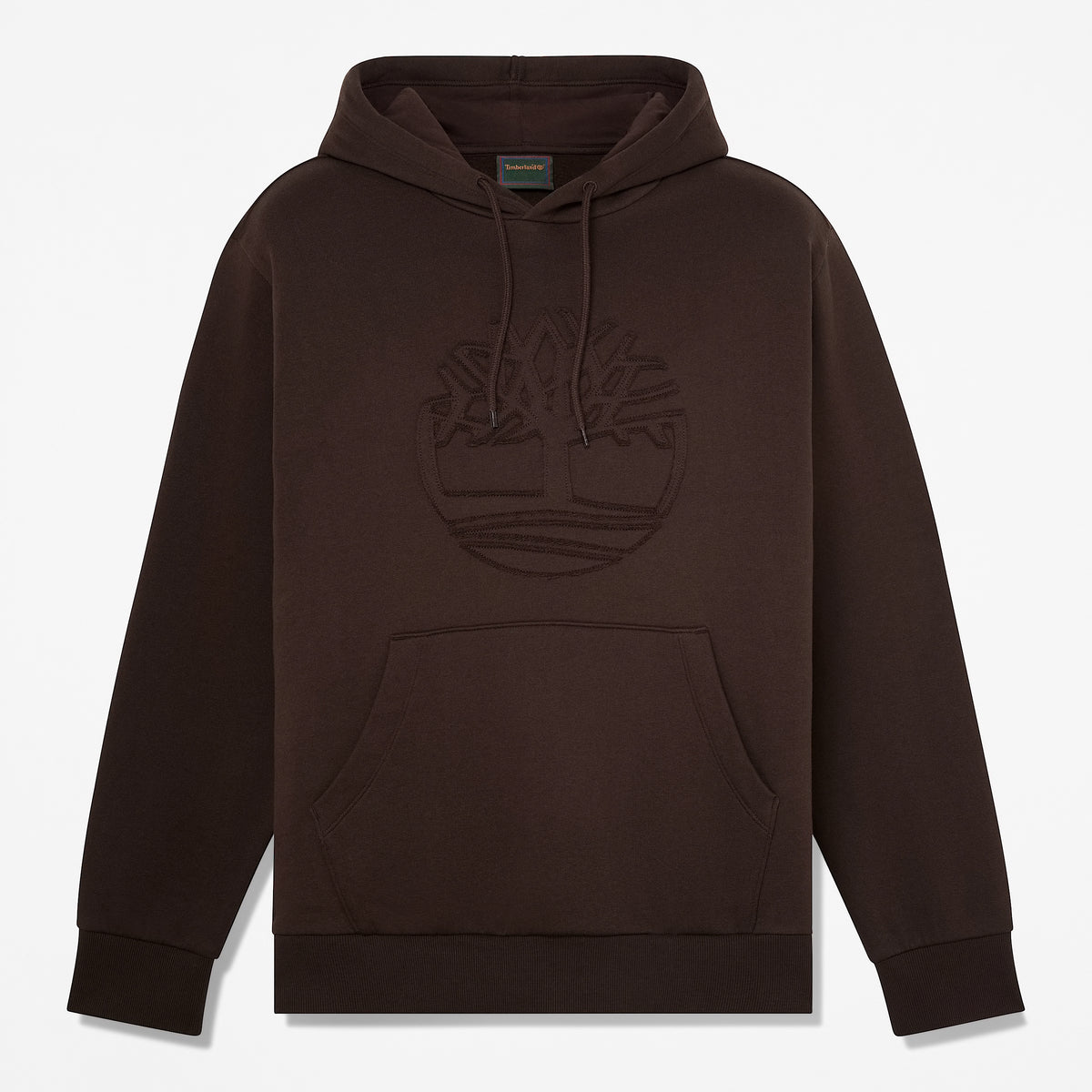 Men's Timberland Wareham Tree Logo Patch Hoodie Dark Brown