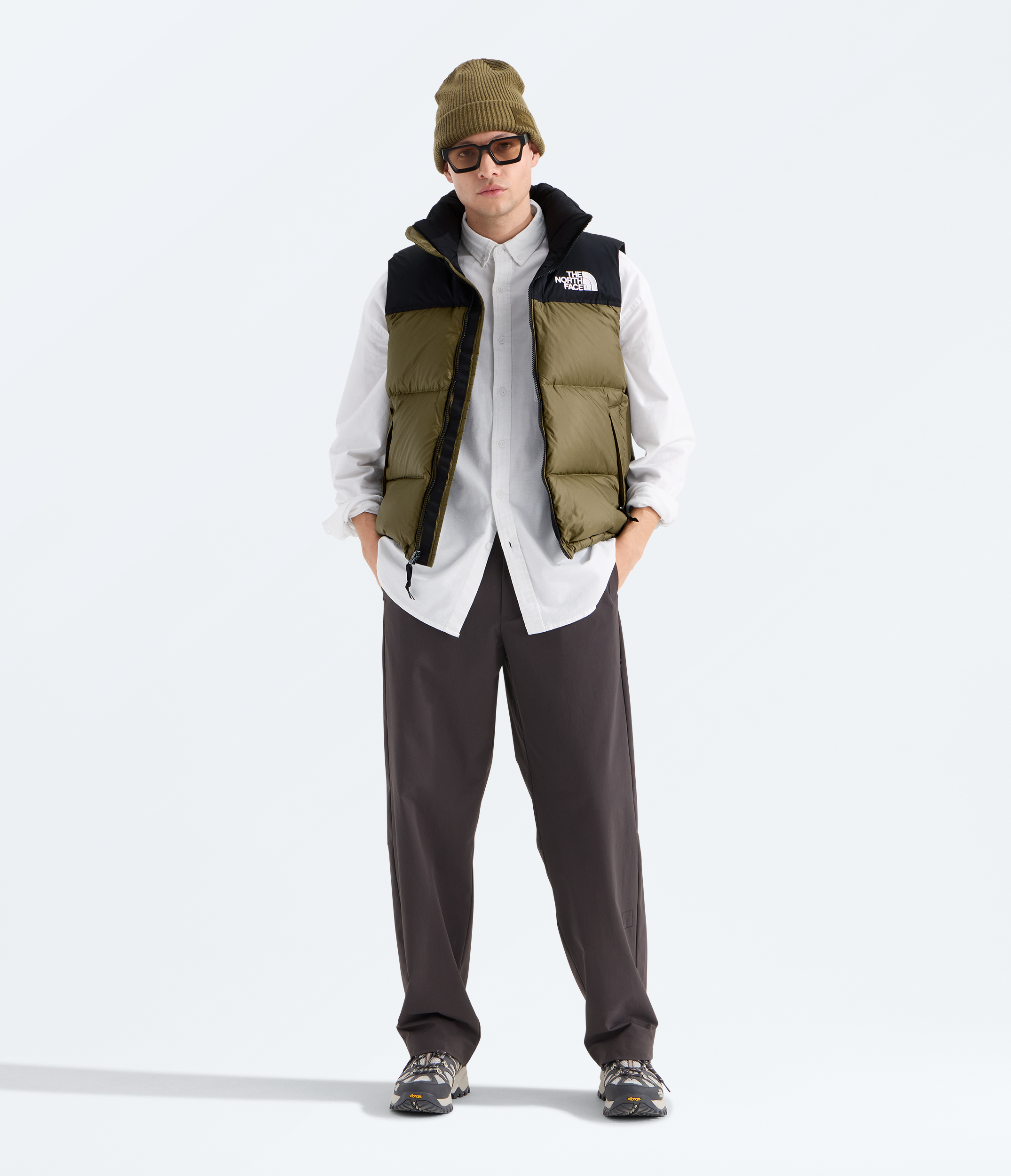 Men's The North Face 1996 Retro Nuptse Vest Caraway Seed/TNF Black