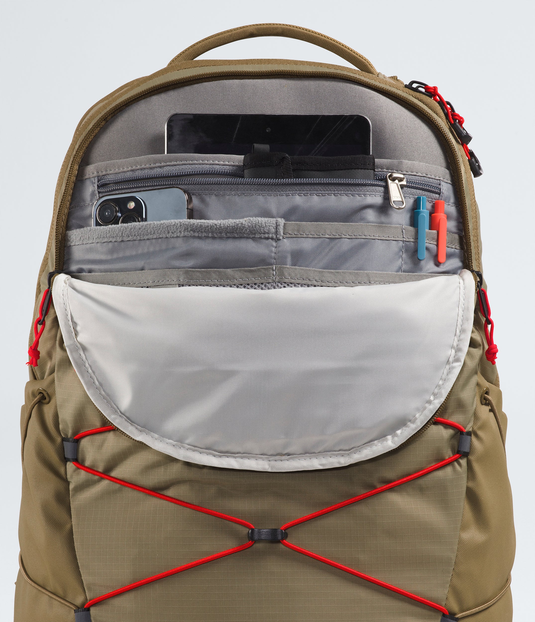 The North Face Borealis Backpack Cedar / Lava Red
