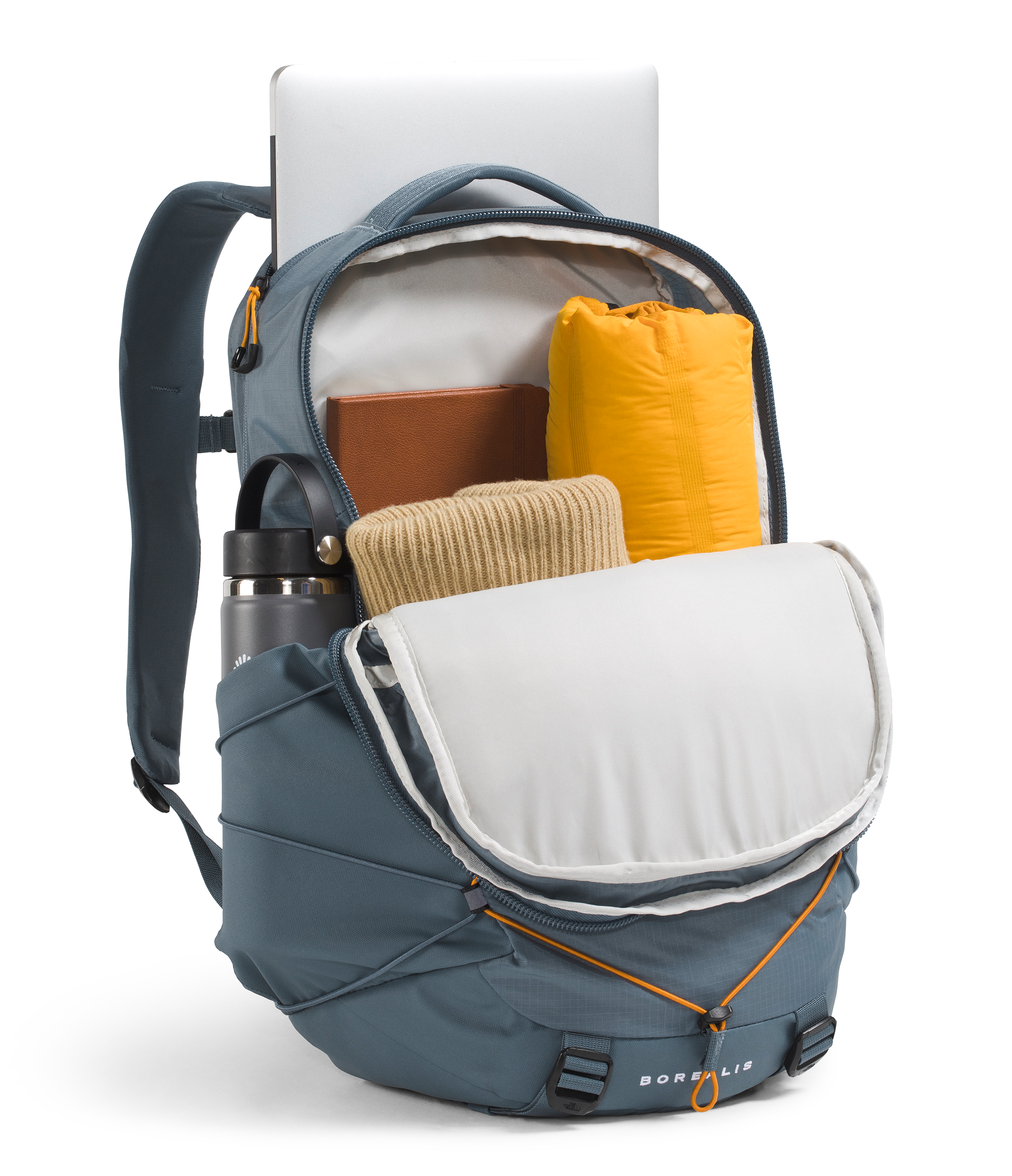 The North Face Borealis Backpack Granite Grey / Dust Orange
