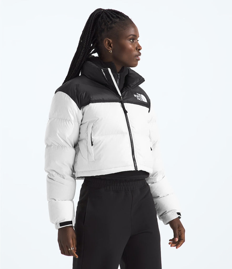 Women's The North Face Nuptse Short Jacket White Dune