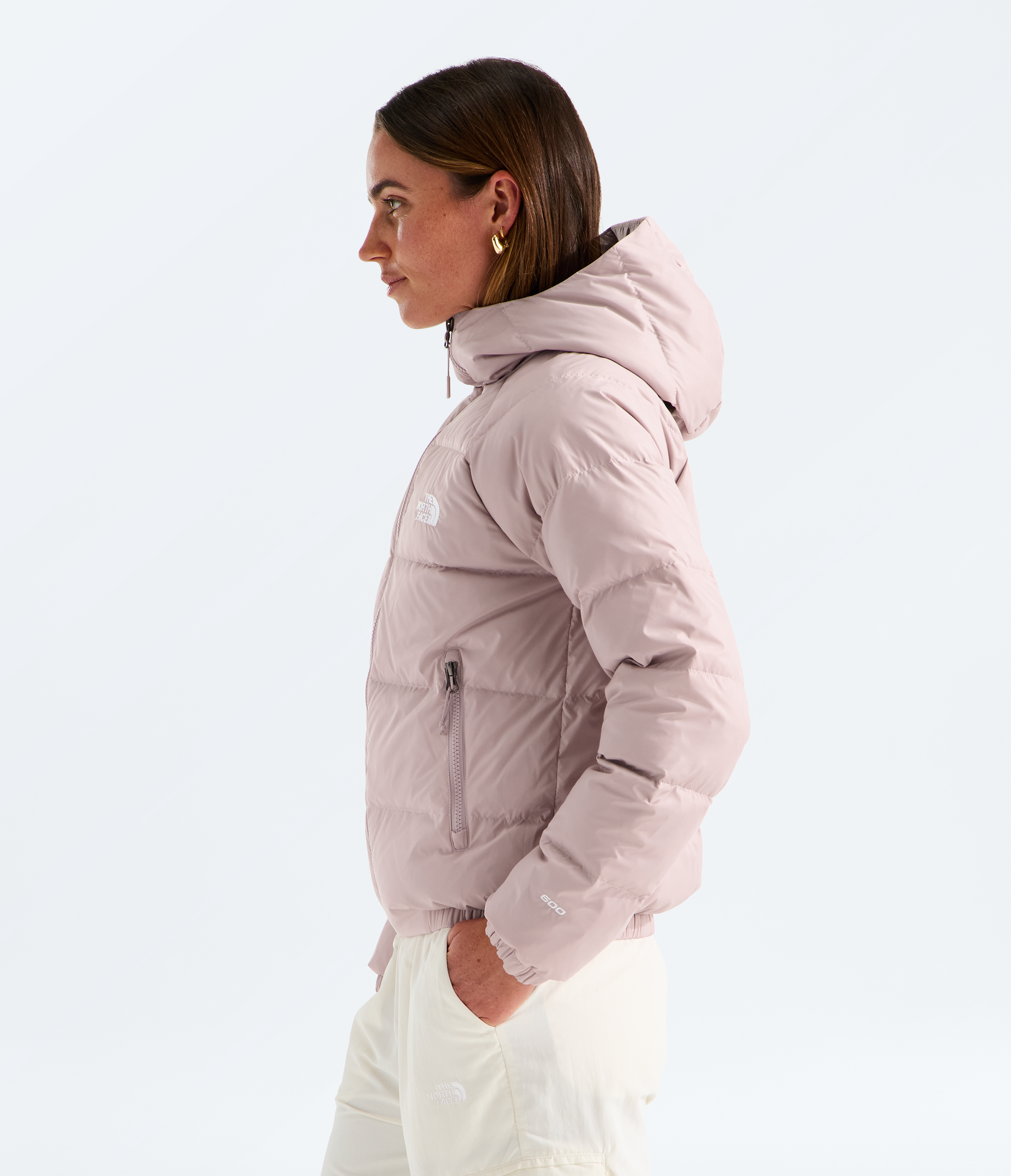 Women's The North Face Hydrenalite Down Hoodie Jacket Metal Pink