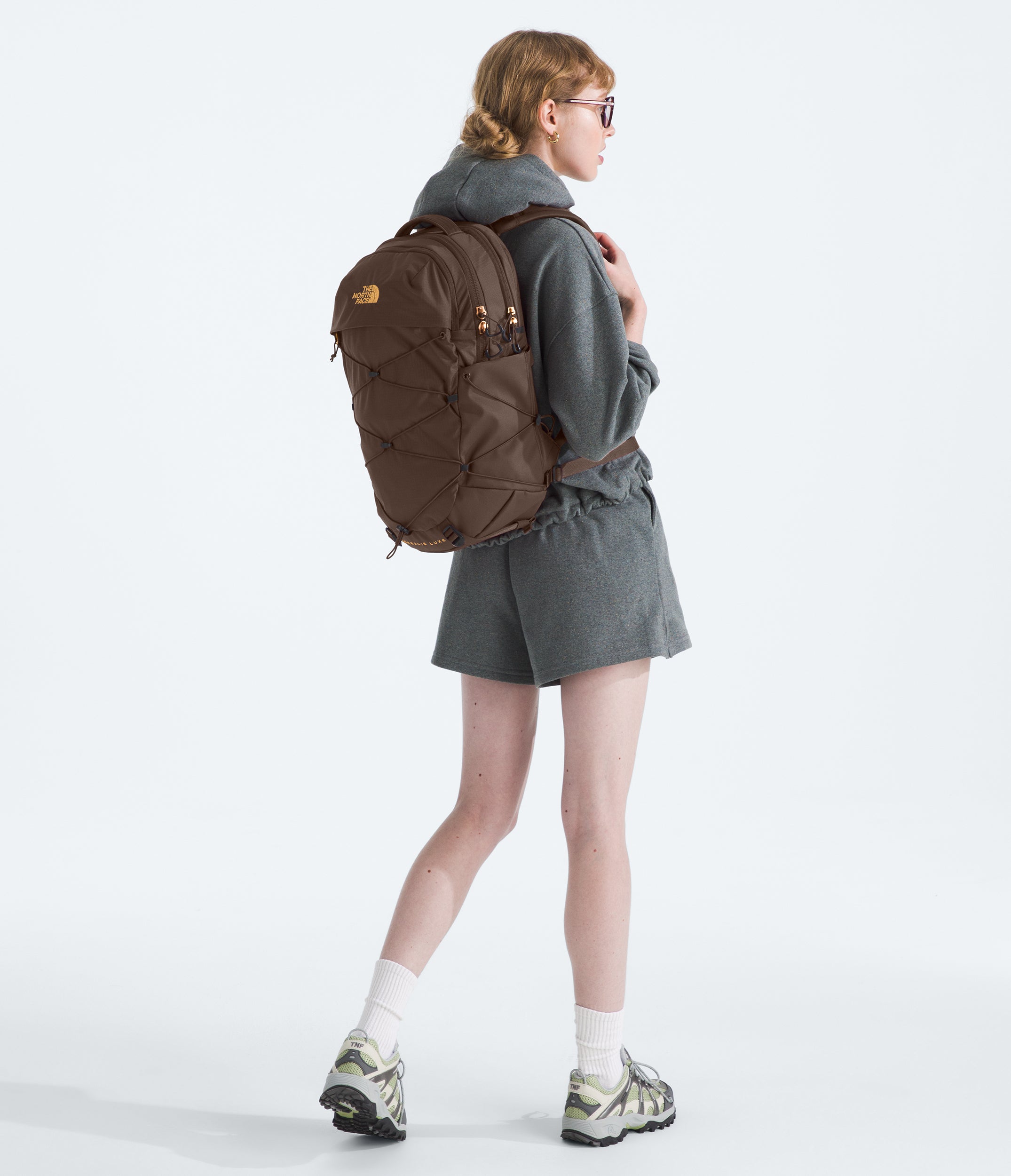 Women's The North Face Borealis Luxe Backpack Smokey Brown / Gold Metallic