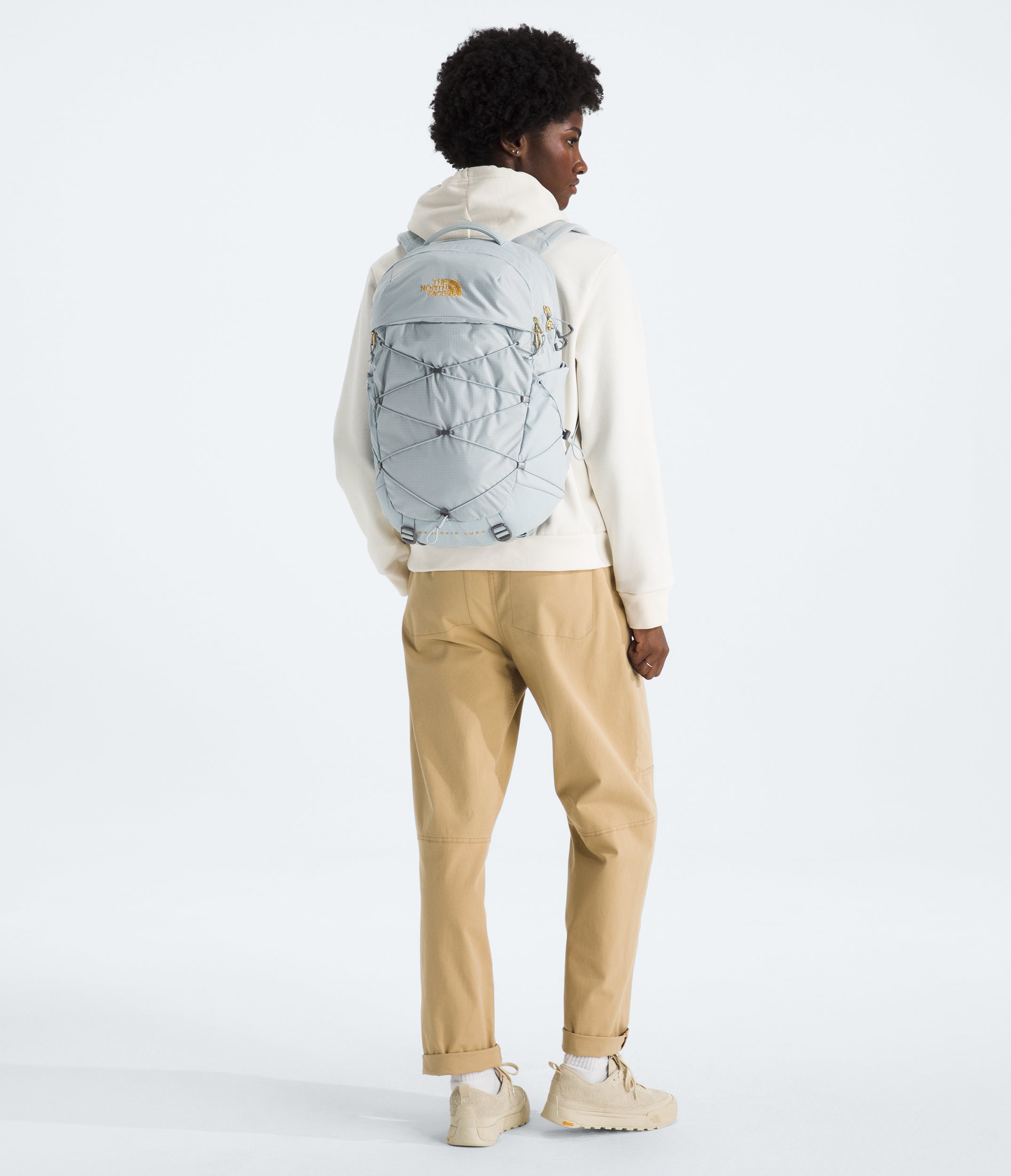 Women's The North Face Borealis Luxe Backpack Frost Grey / Gold Metallic