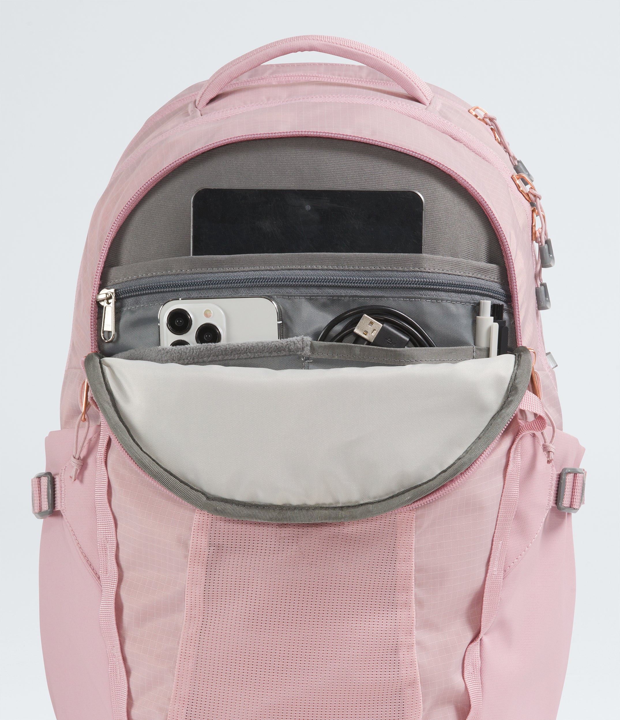 Women's The North Face Recon Luxe Backpack Metal Pink / Burnt Coral Metallic