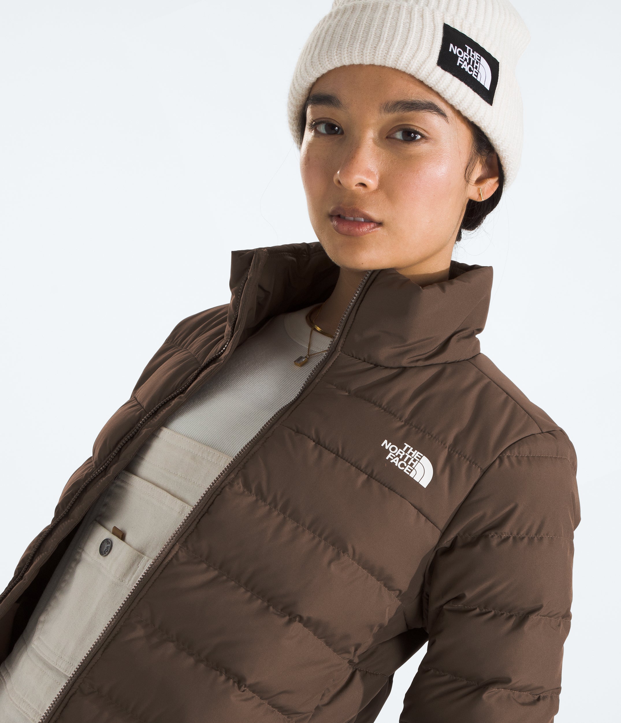 Women's The North Face Aconcagua 3 Jacket Smokey Brown / White