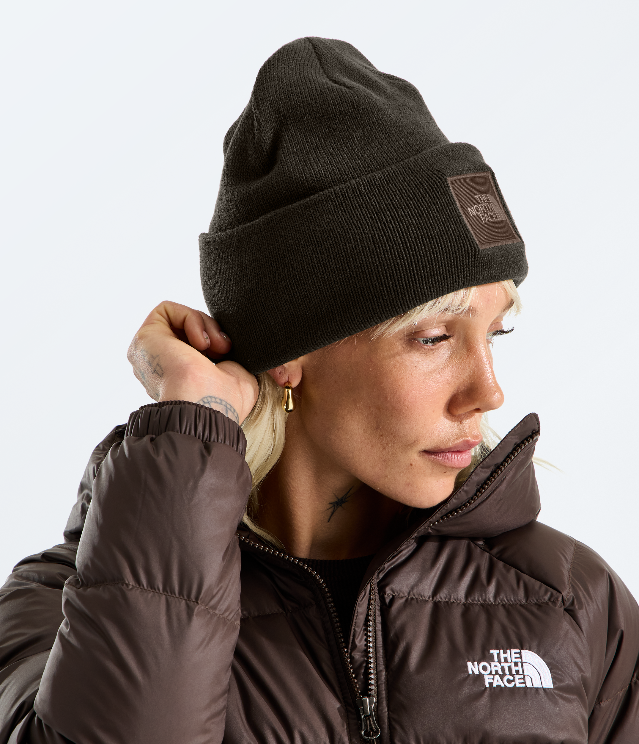 The North Face Dock Worker Beanie Dark Chestnut
