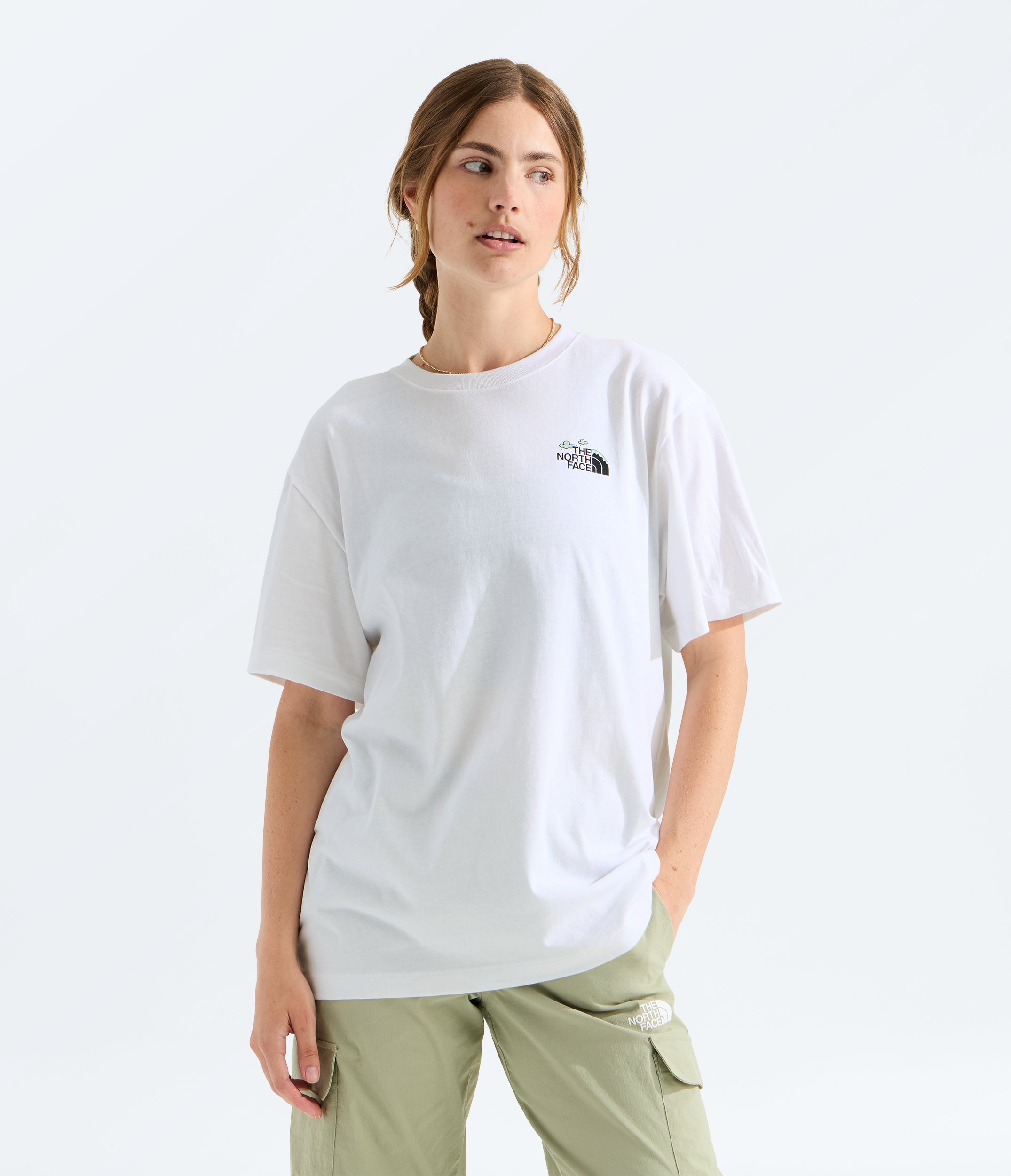 Unisex The North Face Nat High Society Relaxed Short-Sleeve Tee White