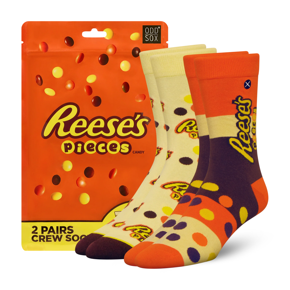 Men’s Odd Sox Oddmart Reese's Pieces Crew Socks 2-Pack