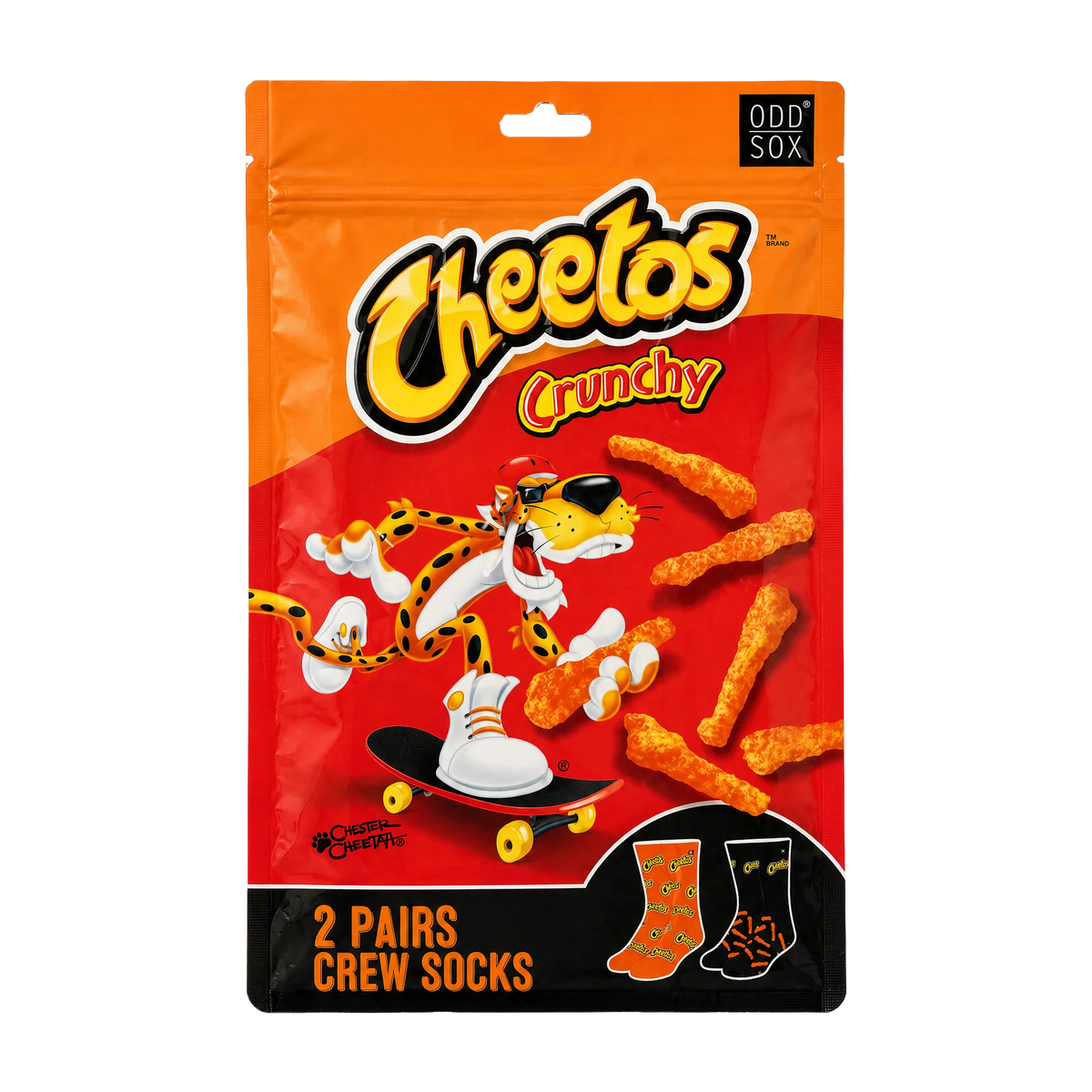 Men’s Odd Sox Oddmart Cheetos Crew Socks 2-Pack