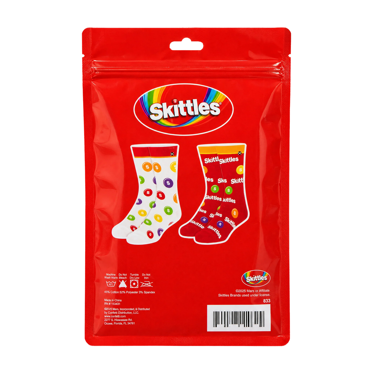Men’s Odd Sox Oddmart Skittles Crew Socks 2-Pack