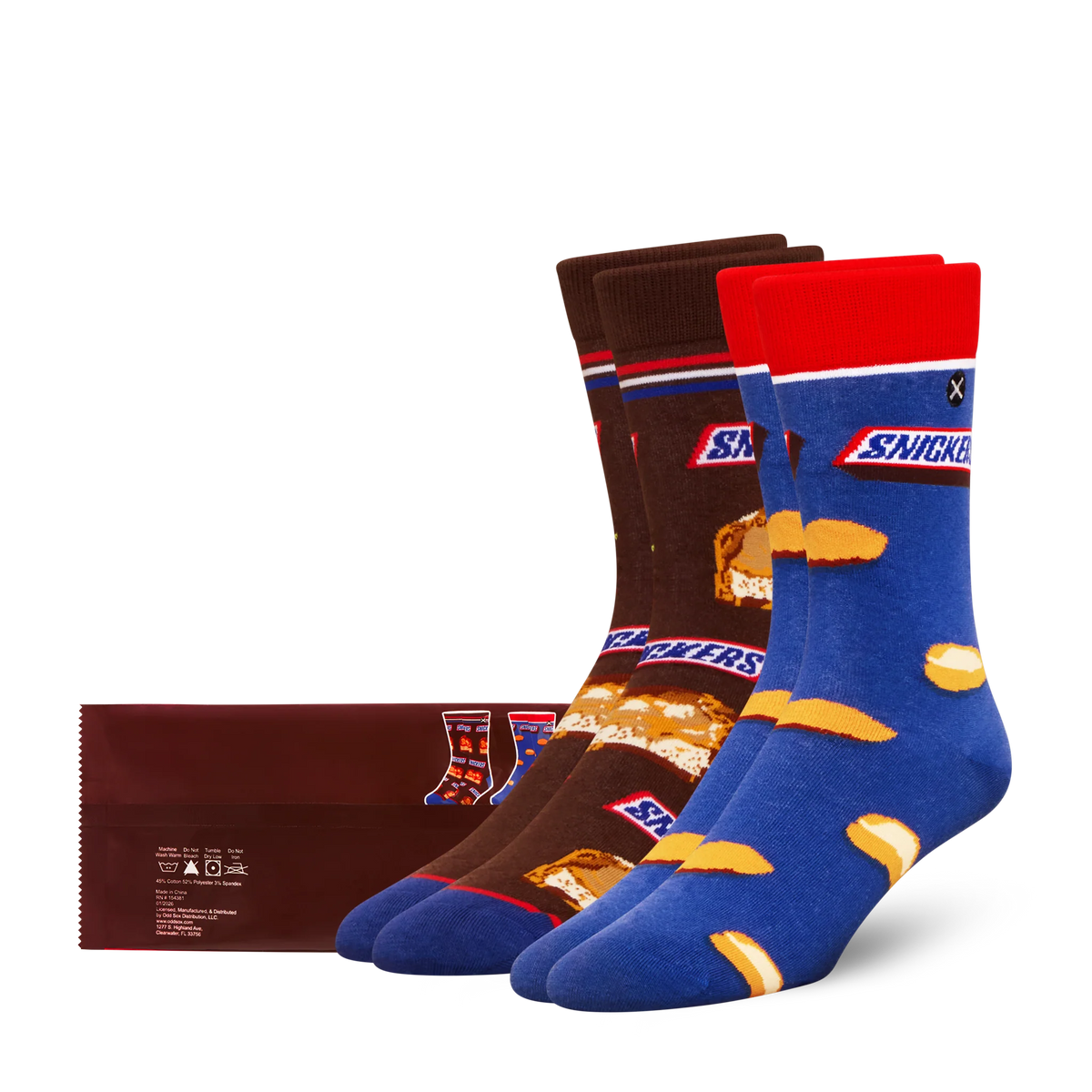 Men’s Odd Sox Oddmart Snickers Crew Socks 2-Pack